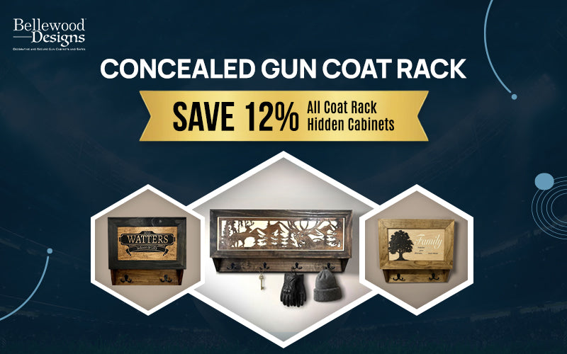 Discreet Security: Concealed Gun Coat Rack Now 12% Off | Bellewood Designs