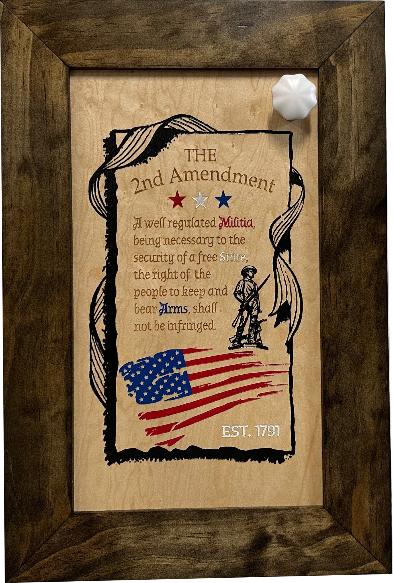2nd Amendment Gun Safe - Wall Mounted Hidden Gun with Cabinet key