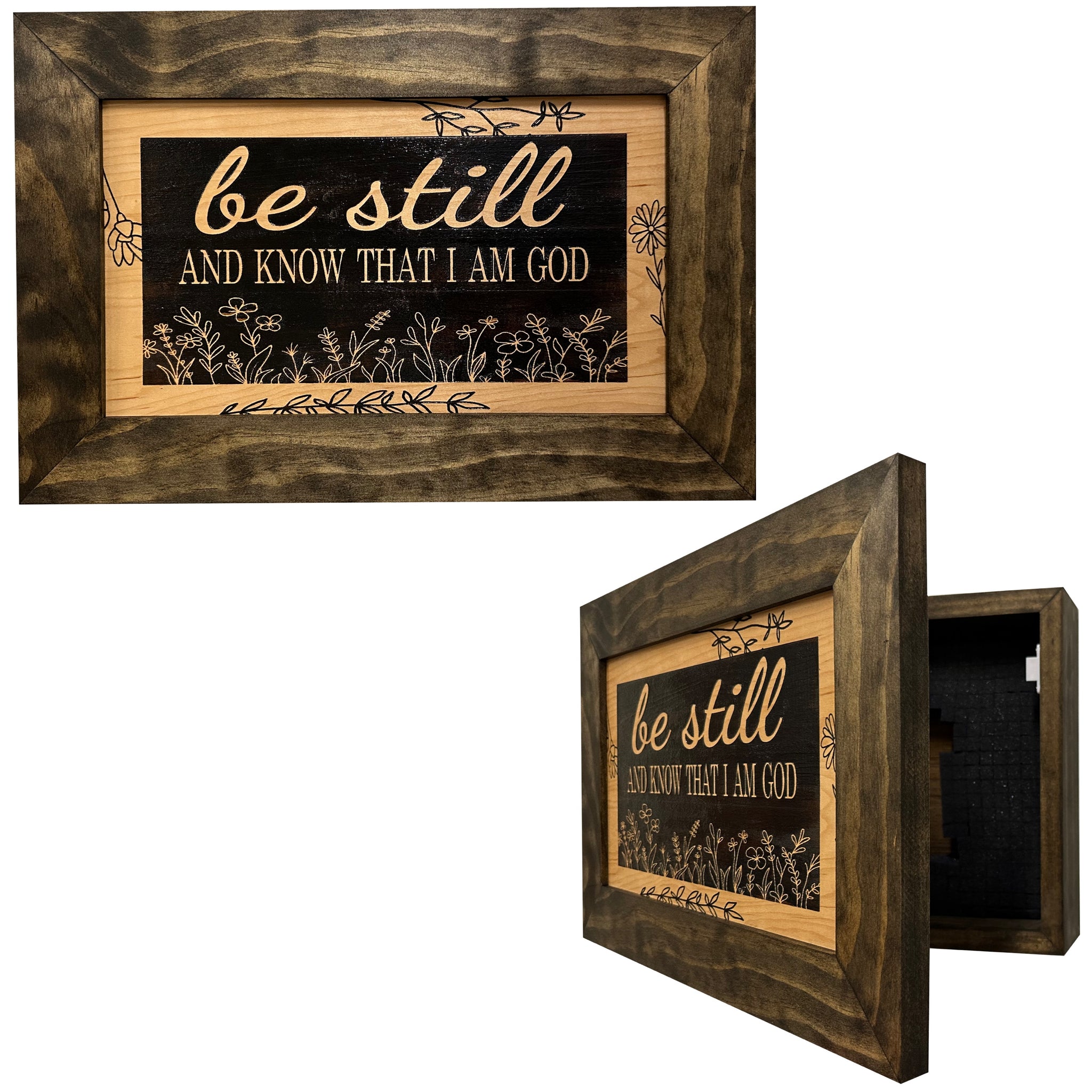 Be Still and Know That I am God Psalm 46:10 Hidden Gun Safe