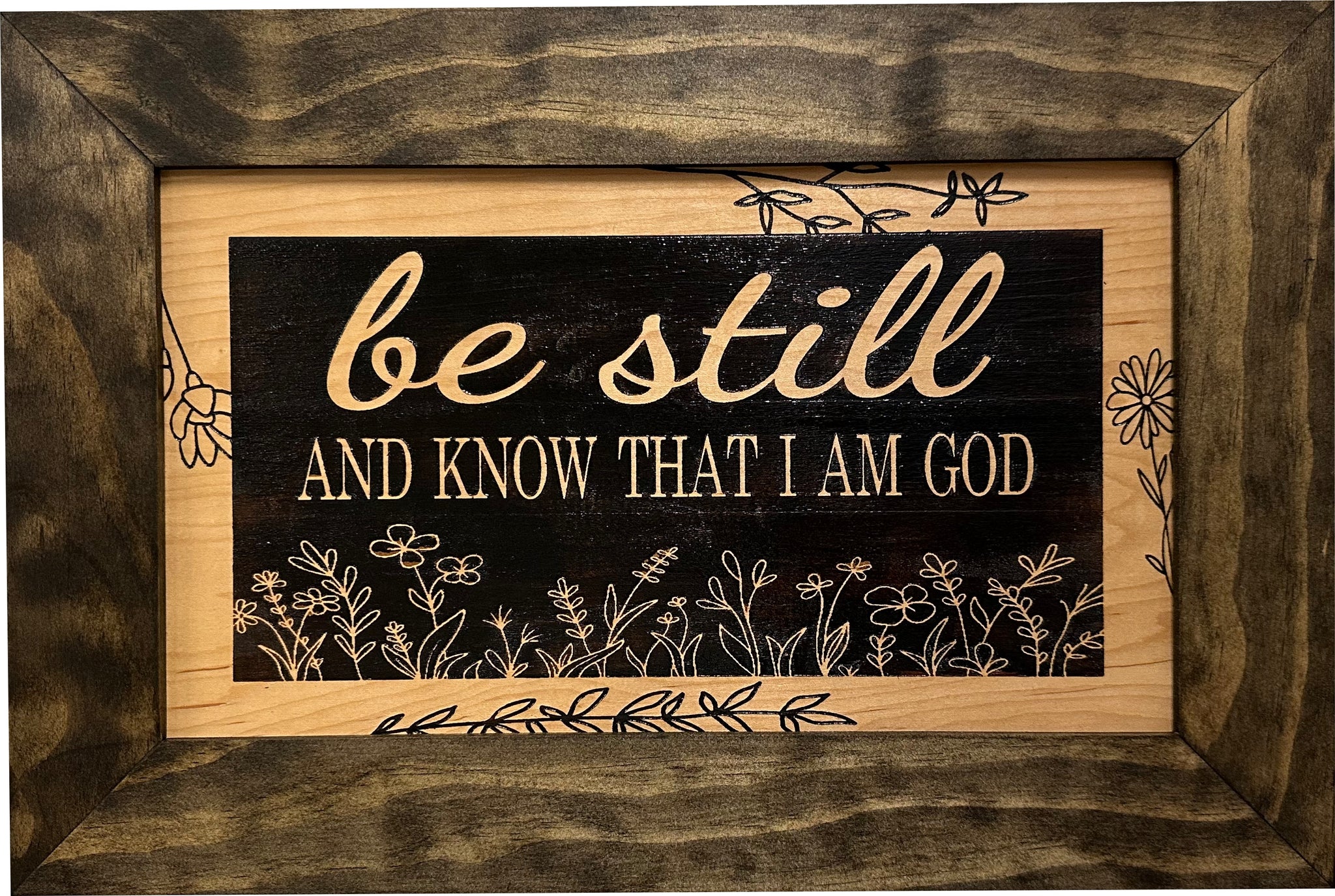 Be Still and Know That I am God Psalm 46:10 Hidden Gun Safe close view