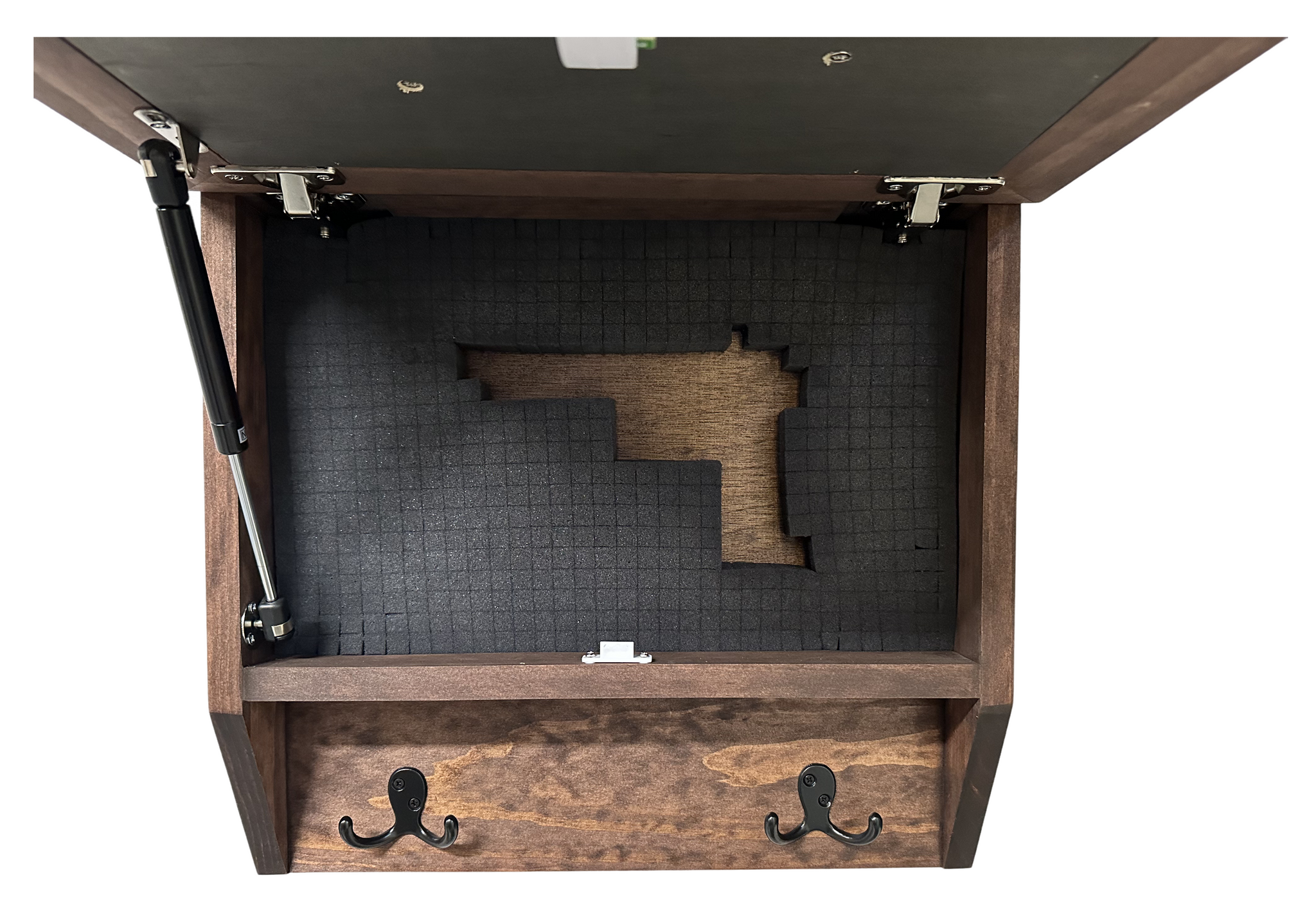 Birds in a Tree Hidden Gun Wooden Coat Rack Concealment Decor with inside gun storage