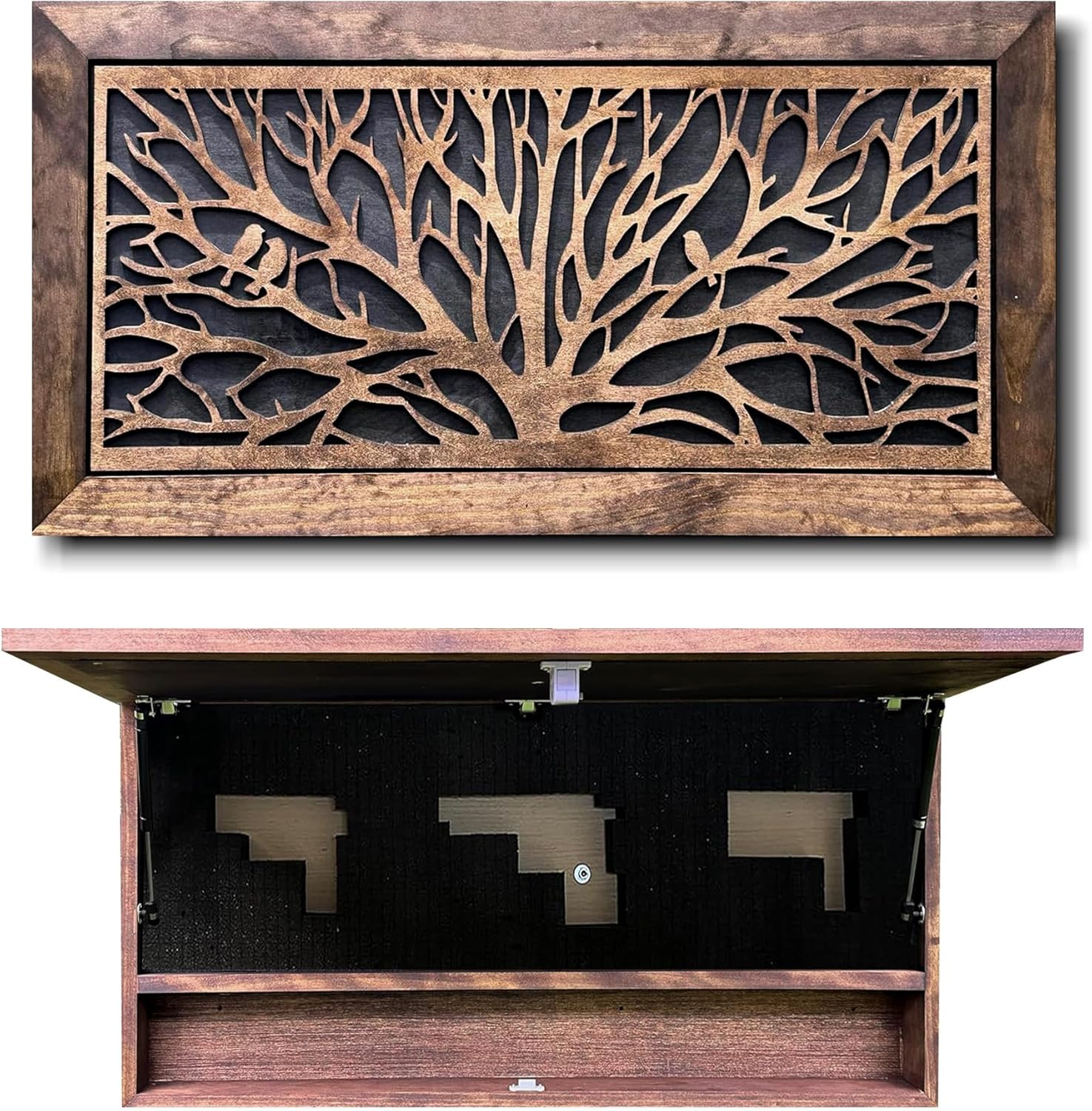 Birds in a Tree Large Gun Concealment Cabinets | Bellewood 