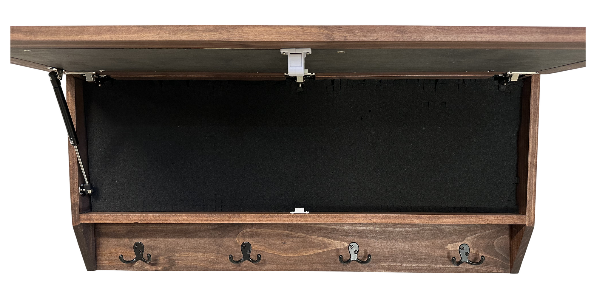 Birds in a Tree Large Hidden Gun Concealment Coat Rack front open