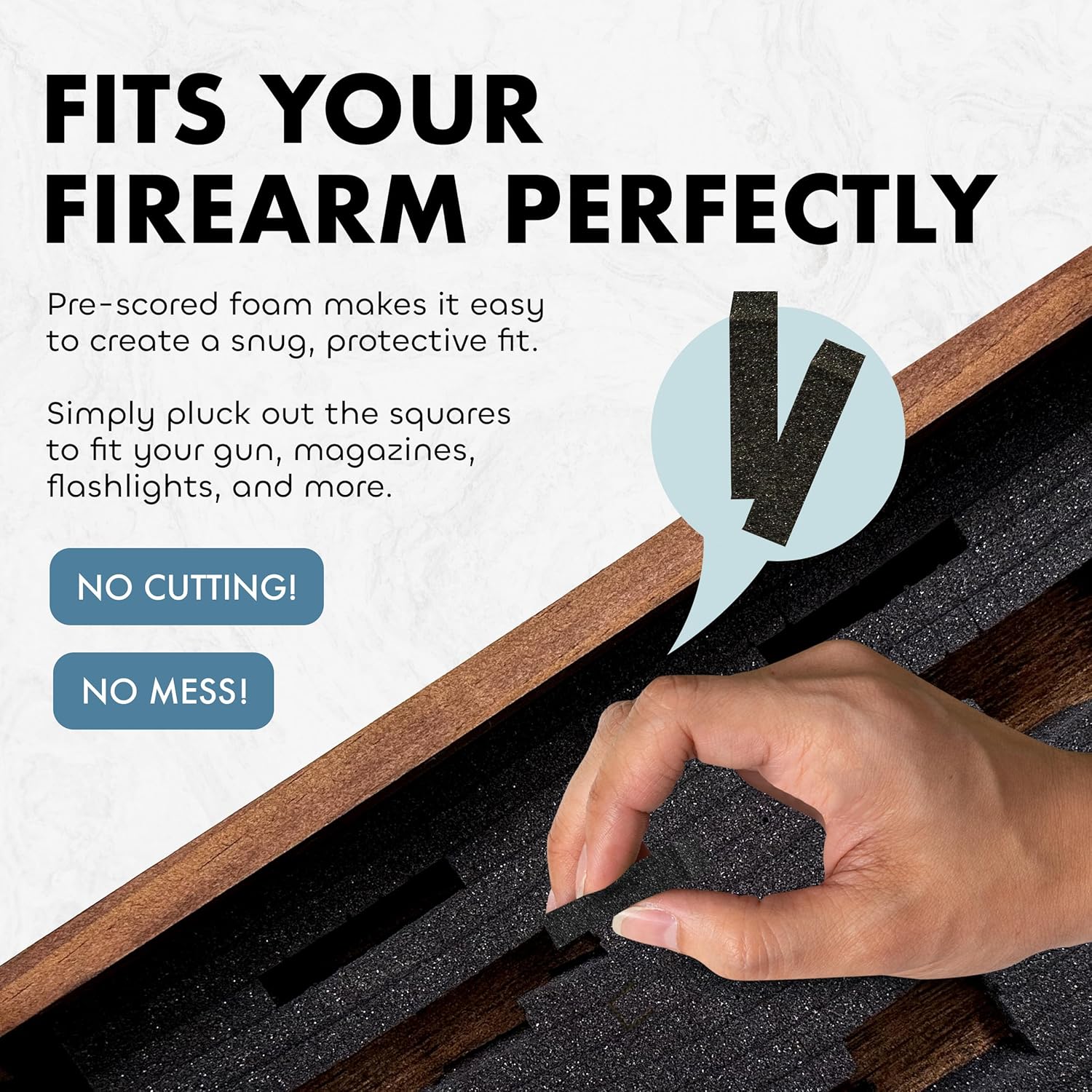 Birds in a Tree Large Hidden Gun Concealment Coat Rack with custom foam fit