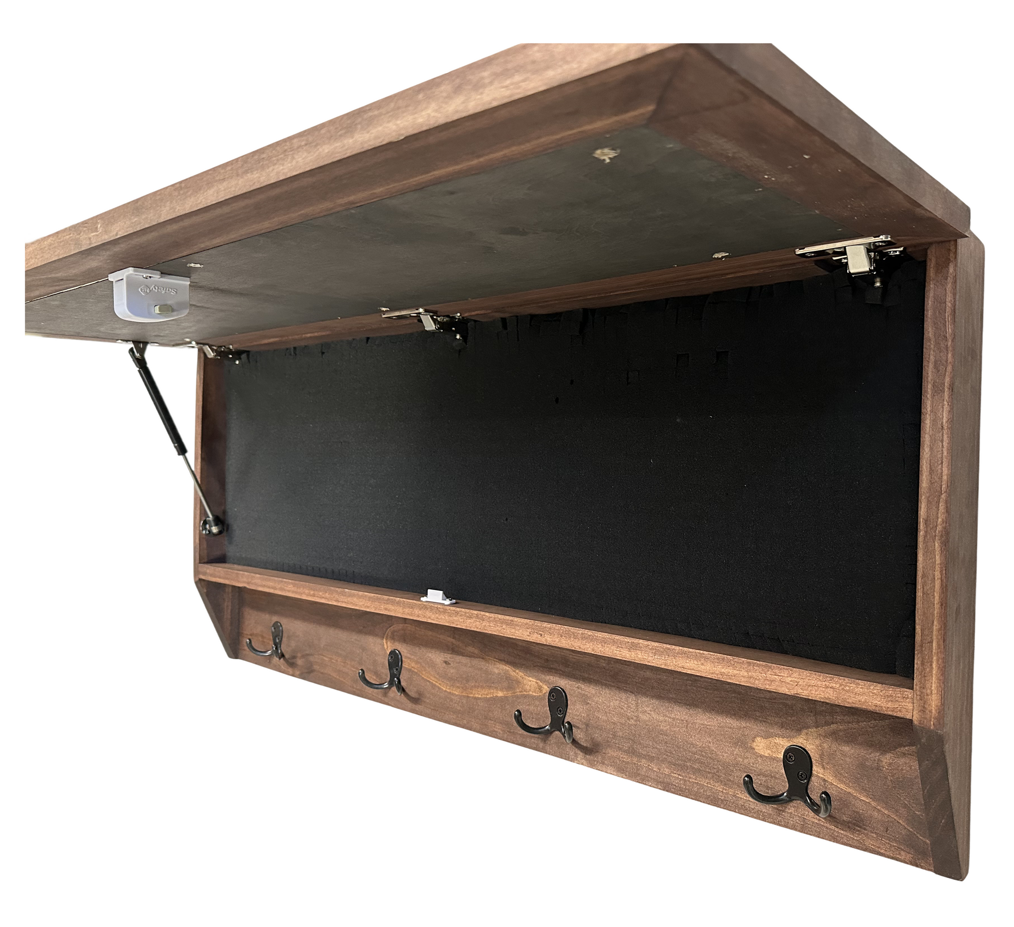 Birds in a Tree Large Hidden Gun Concealment Coat Rack with side open look