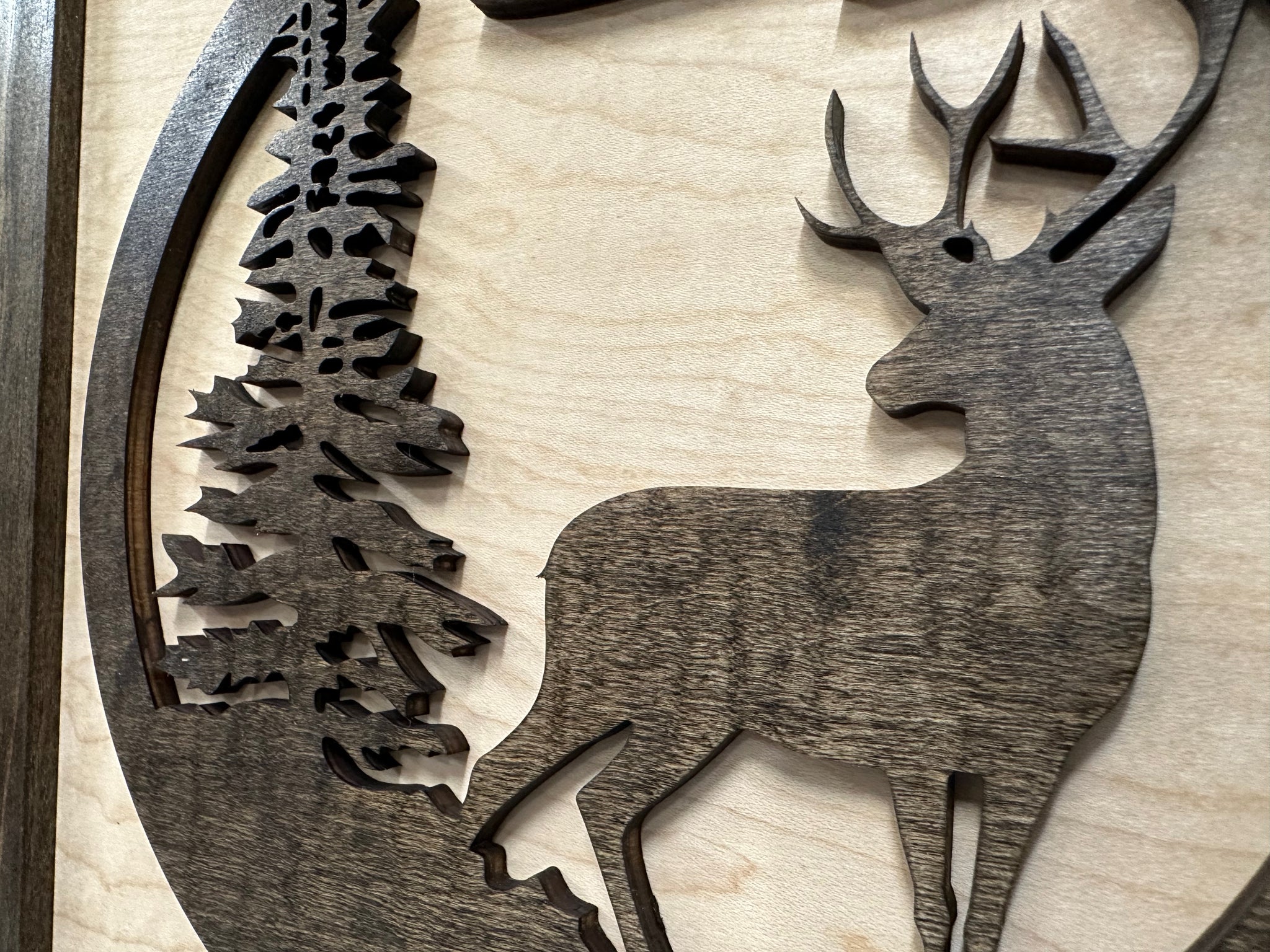 Buck In Nature Hidden Gun Storage Shelf full front view