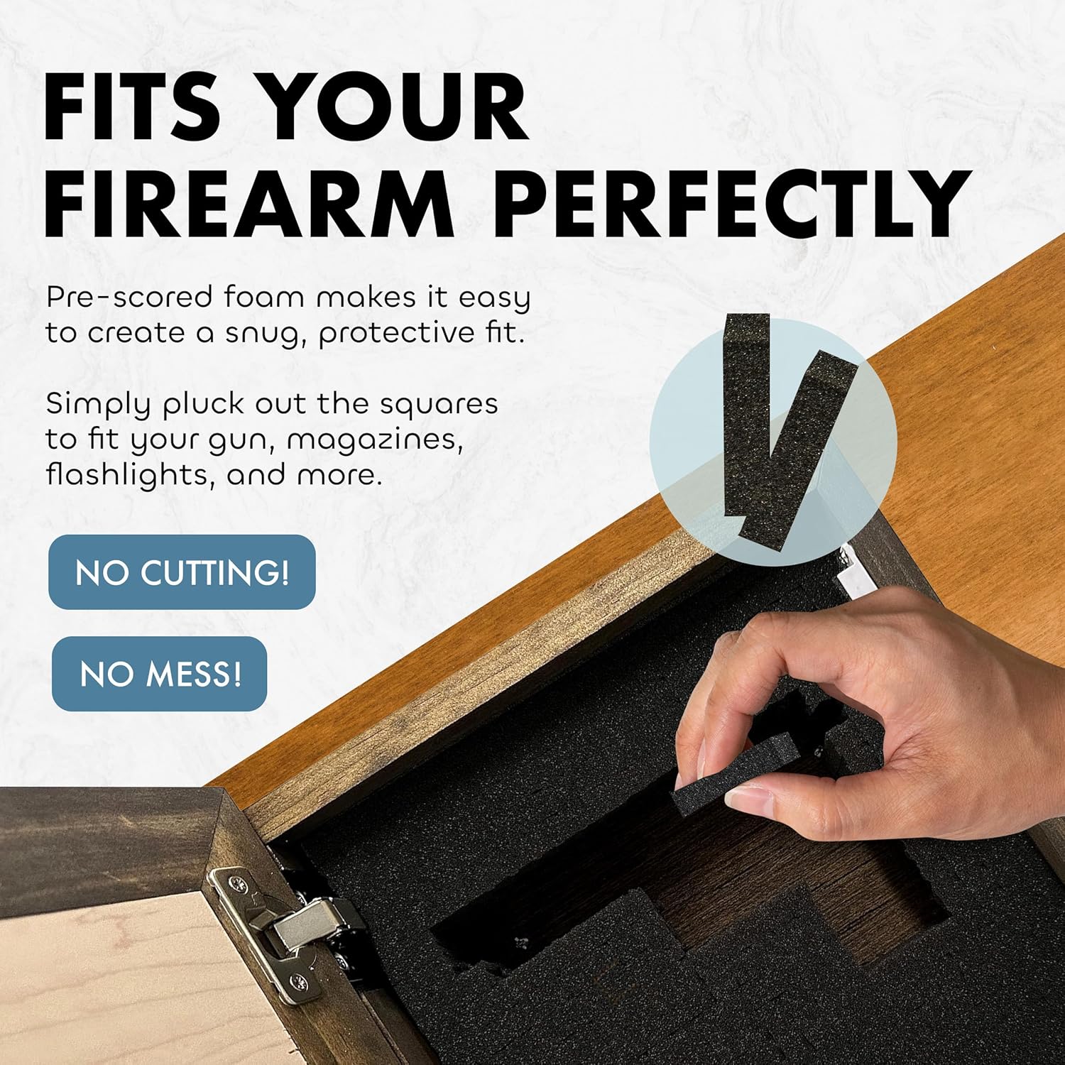  Buck In Nature Hidden Gun Storage Shelf with custom foam