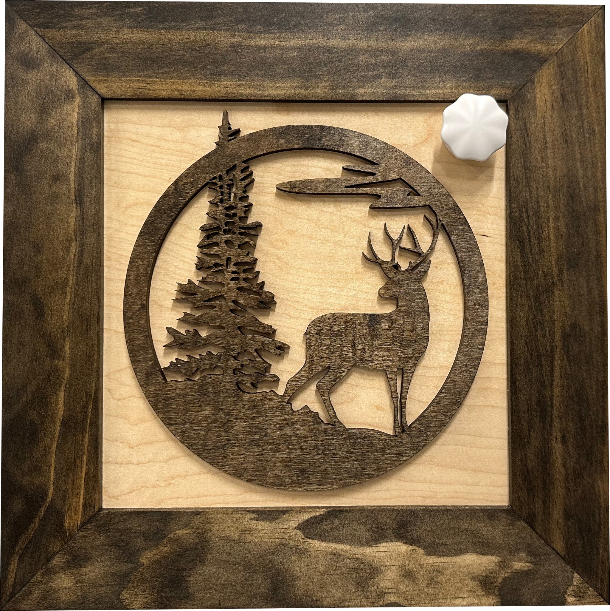  Buck In Nature Hidden Gun Storage Shelf with key view