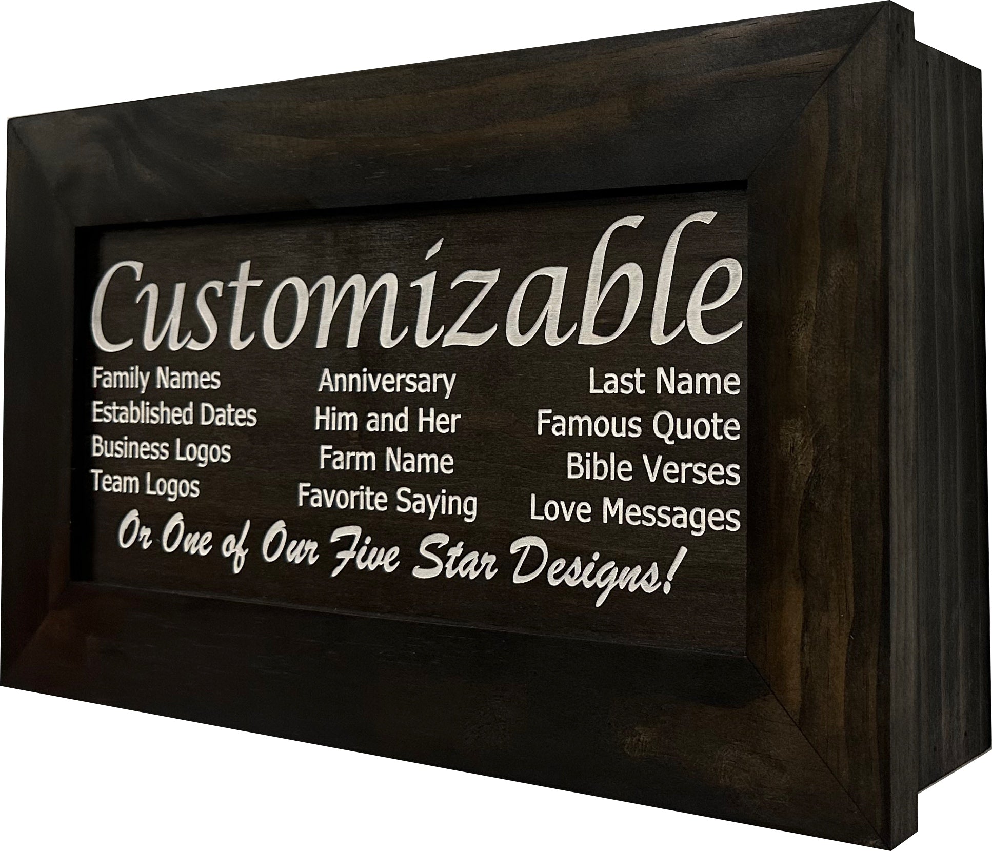 Buy Black Customizable Hidden Gun Safe Wall Decoration online