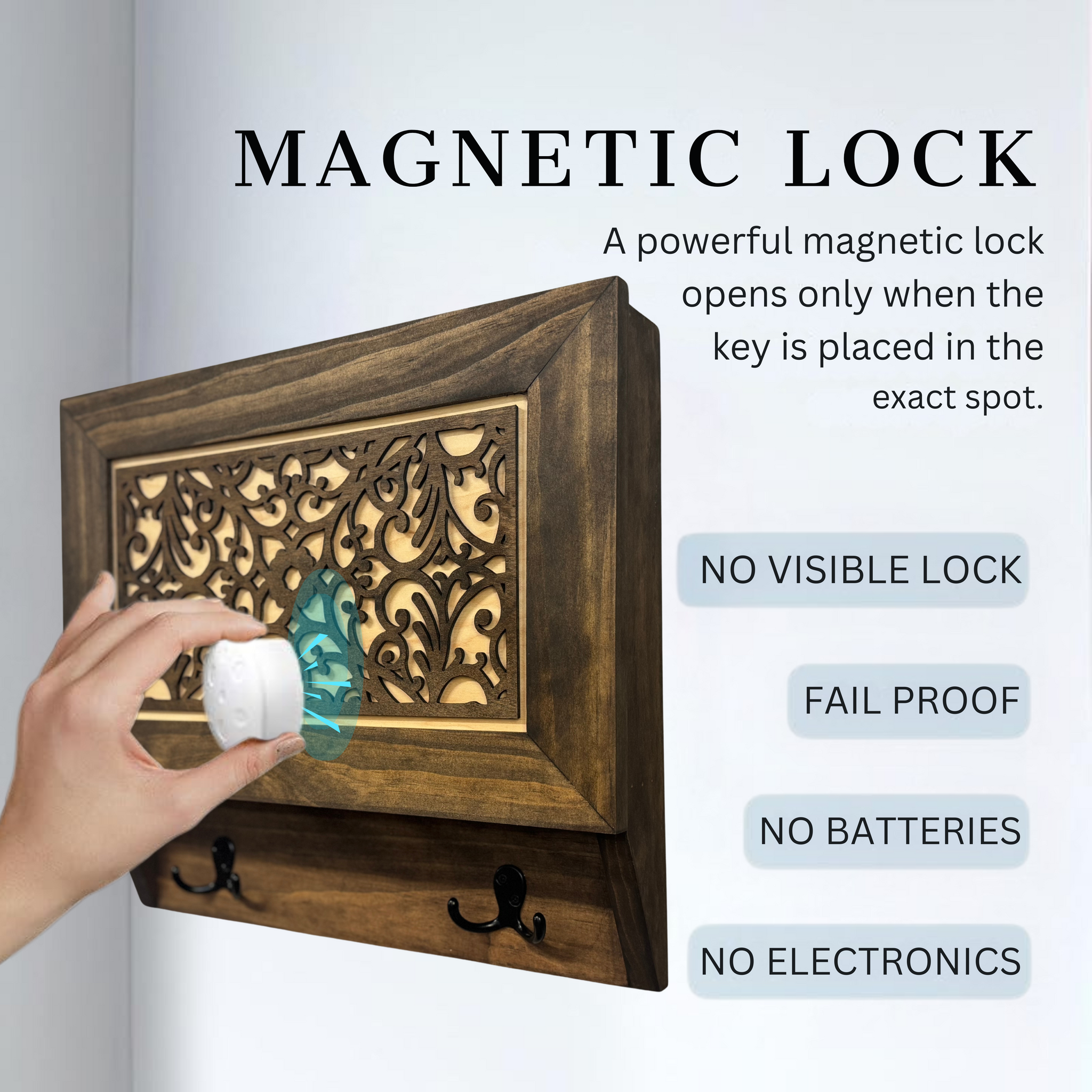 Buy Infinity Circle Coat Rack Hidden Gun Cabinet Concealment  with magnetic lock