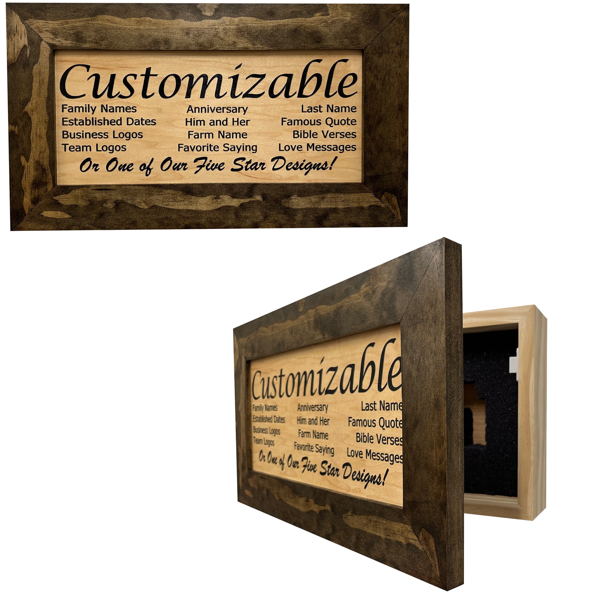Buy Jacobean and Natural Personalized Concealed Cabinet