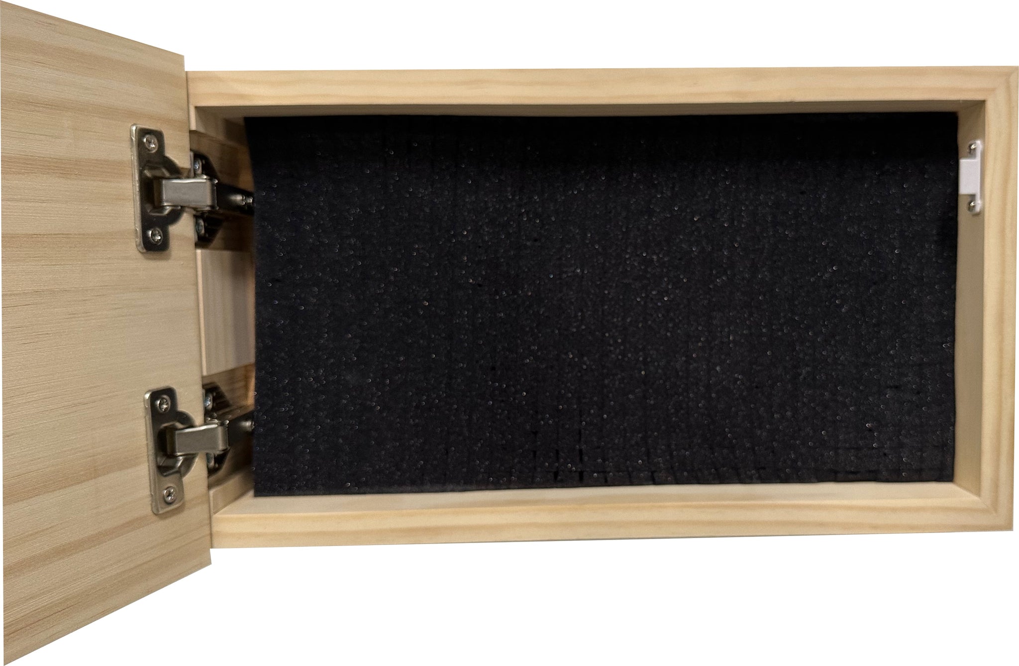 Carbon Gray American Flag Decorative Wall-Mounted Gun Cabinet full open view