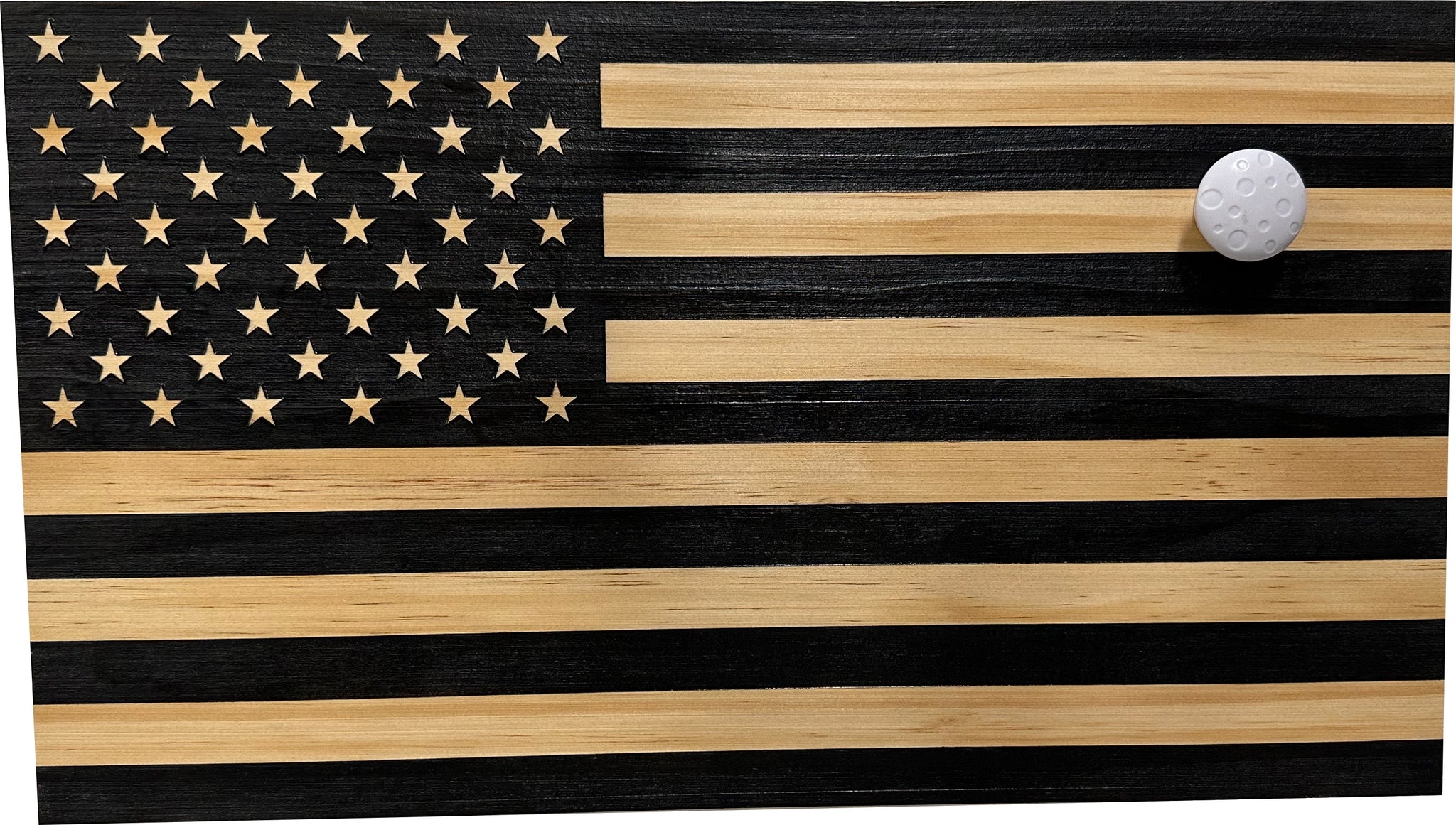 Carbon Gray American Flag Decorative Wall-Mounted Gun Cabinet with key