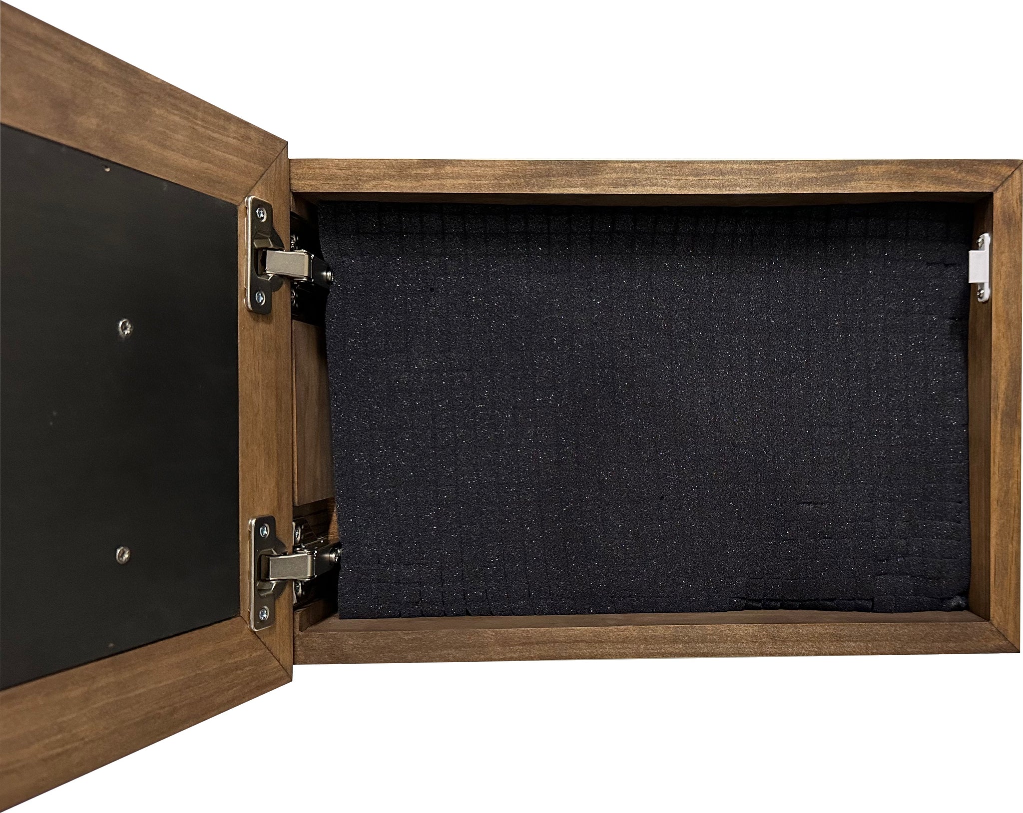 Cross & Exodus 22:2 Hidden Gun Storage Cabinet Wall Mounted with open view