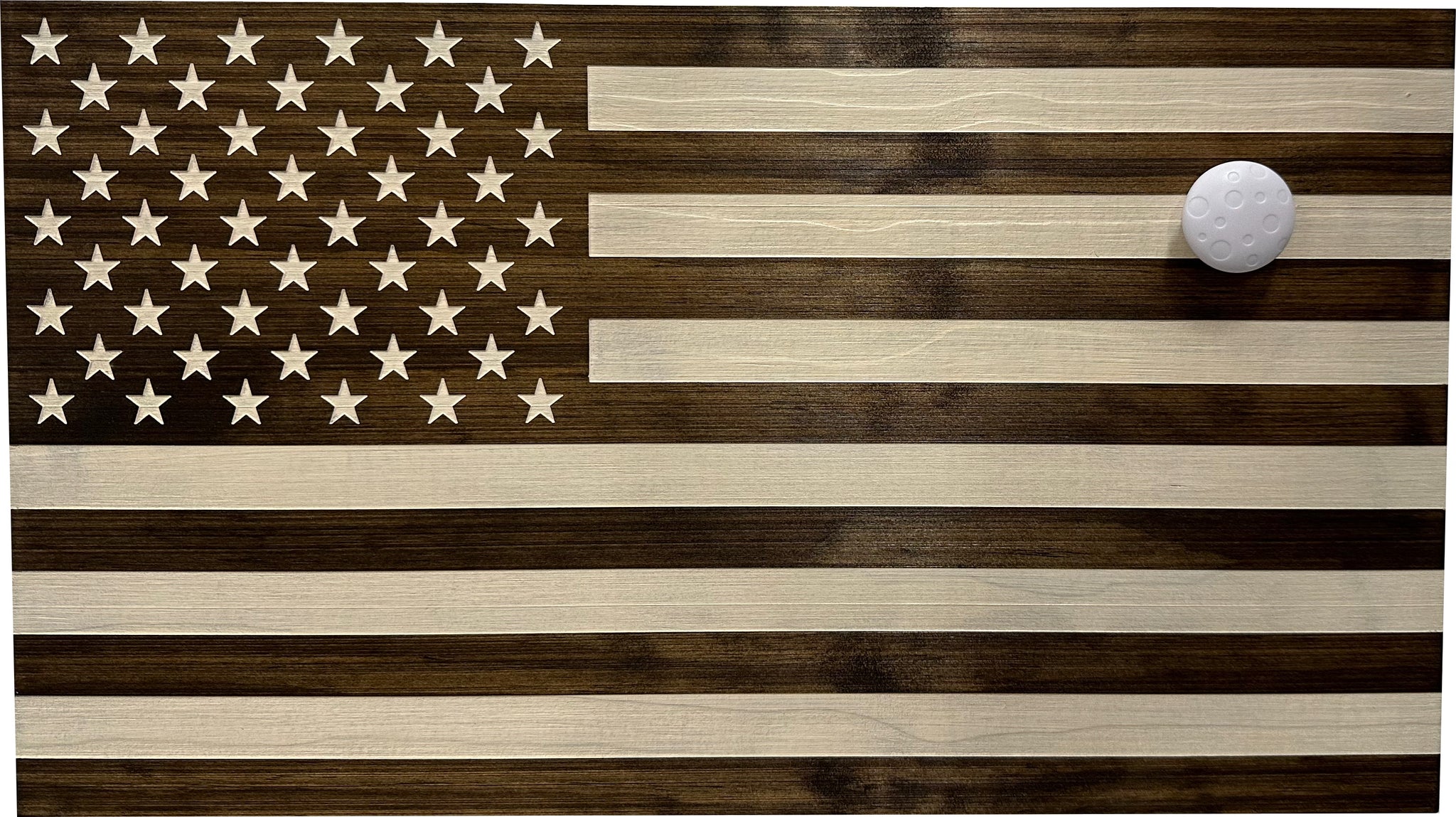 Dark Walnut American Flag Decorative Wall-Mounted Gun Cabinet key