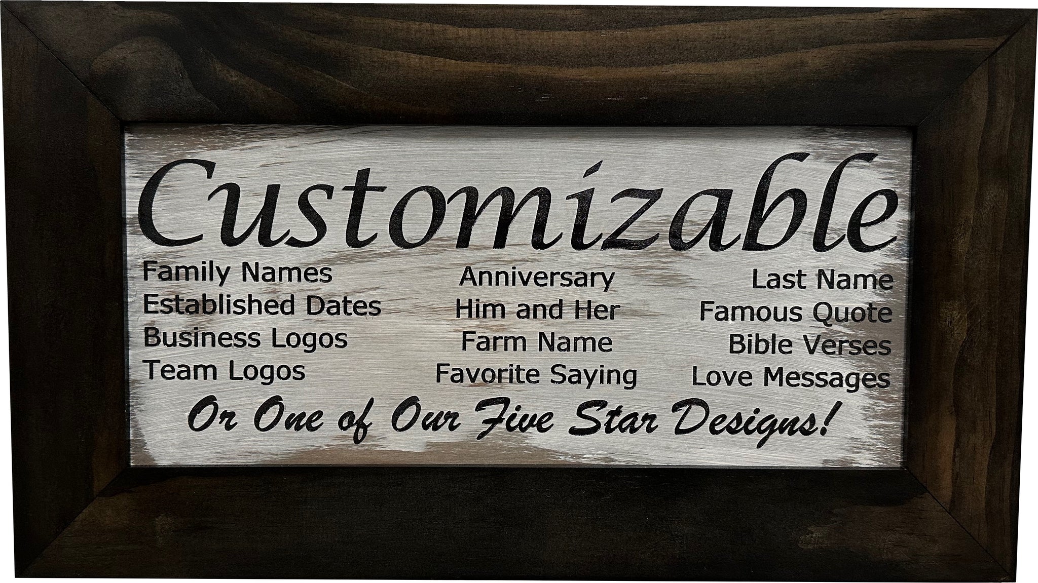Distressed Personalized Concealed Hidden Gun Cabinet