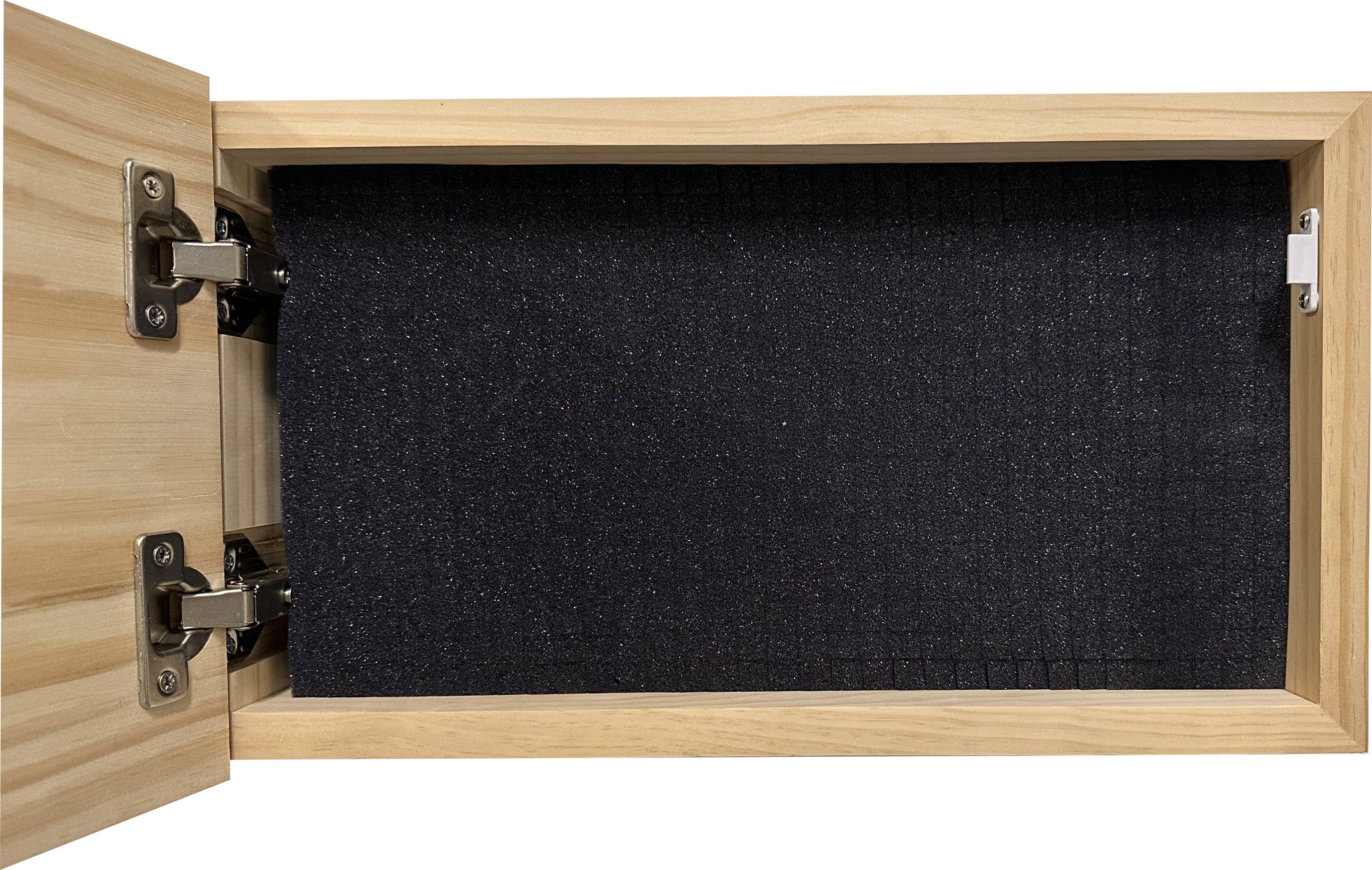 Dont Tread On Me Secure Decorative Wall-Mounted Gun Cabinet inside storage look full open