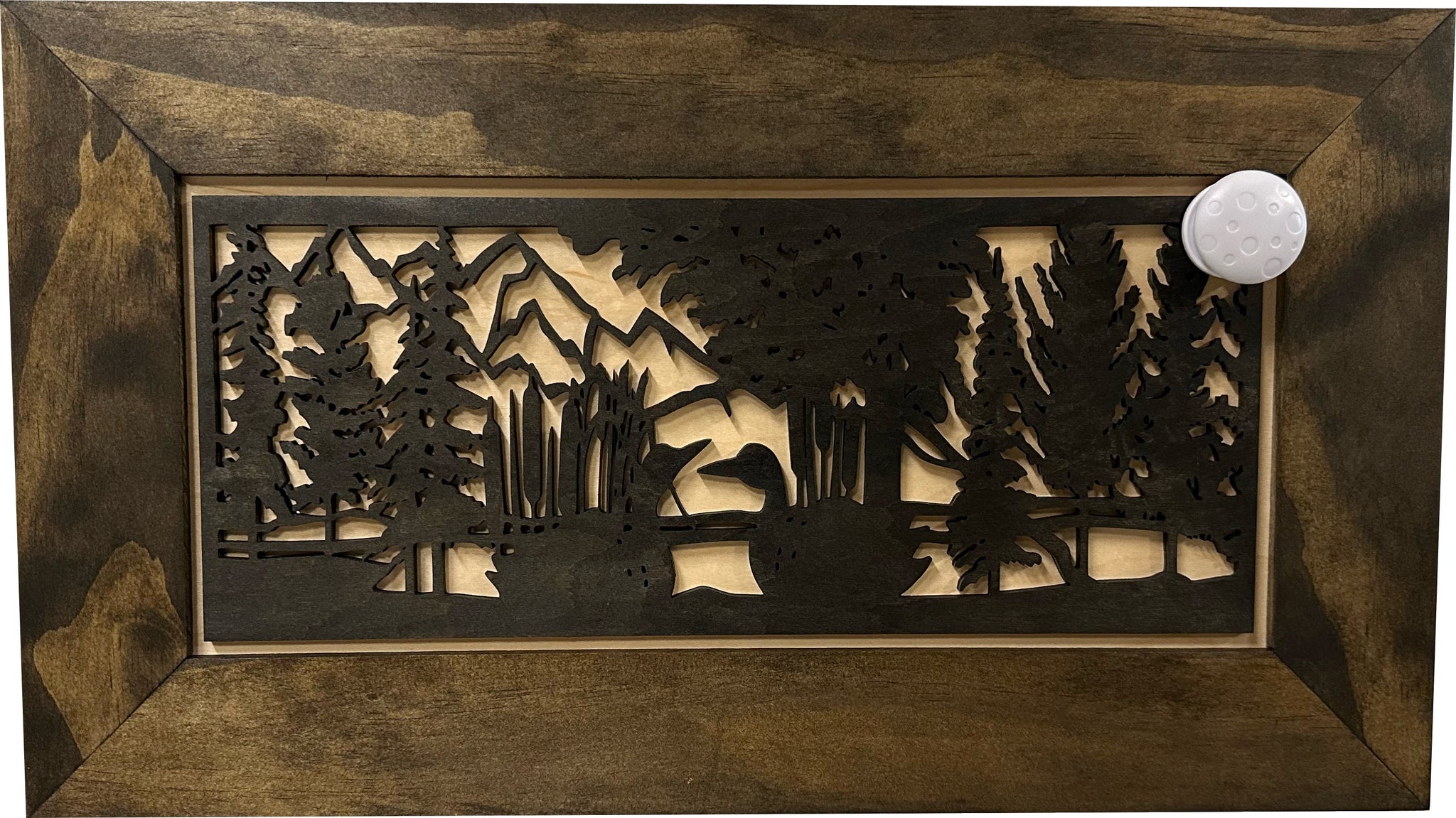  Ducks on a Pond Hidden Gun Cabinet | Wood Wall Décor with instant key