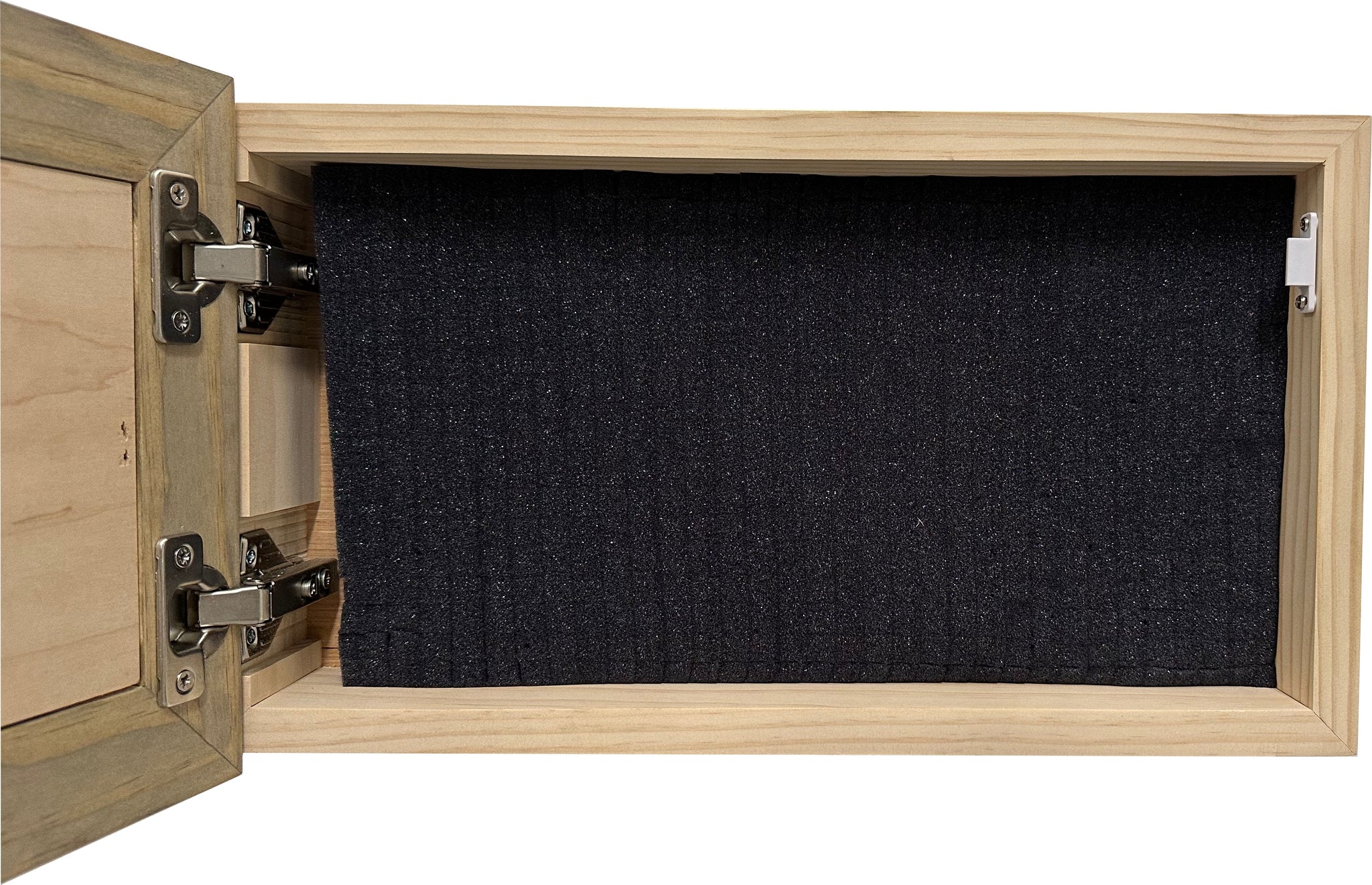 Ebony & Natural Personalized Concealed Gun Cabinet Close look