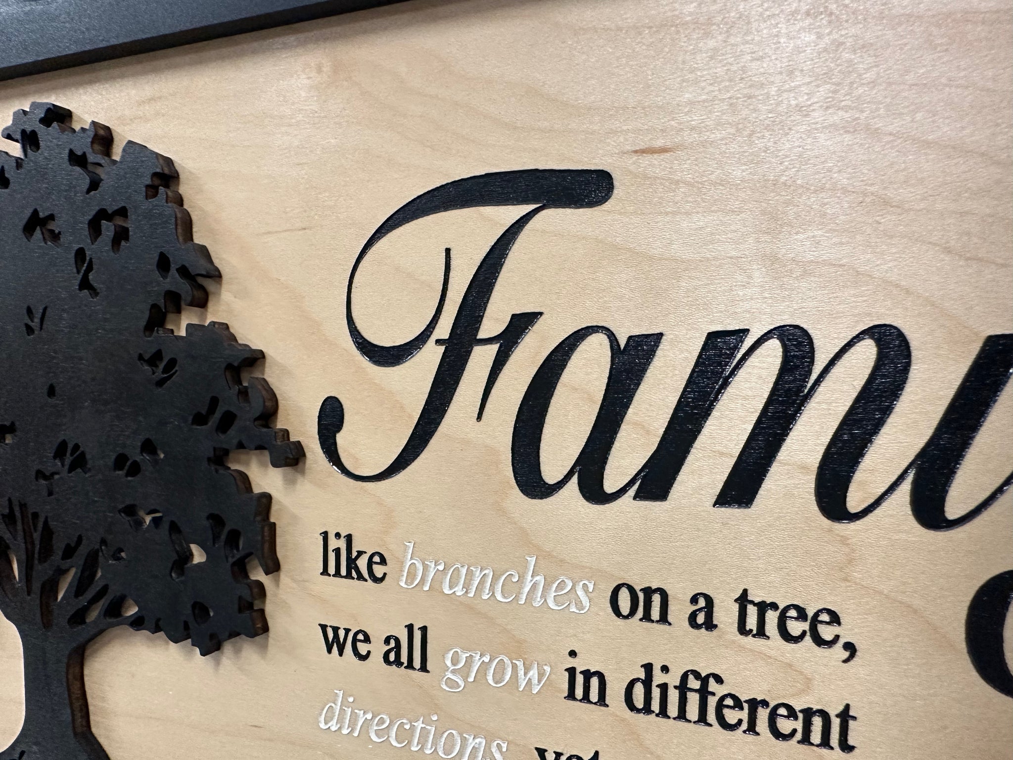 Family Branches Decorative Gun Storage Cabinet Close Look