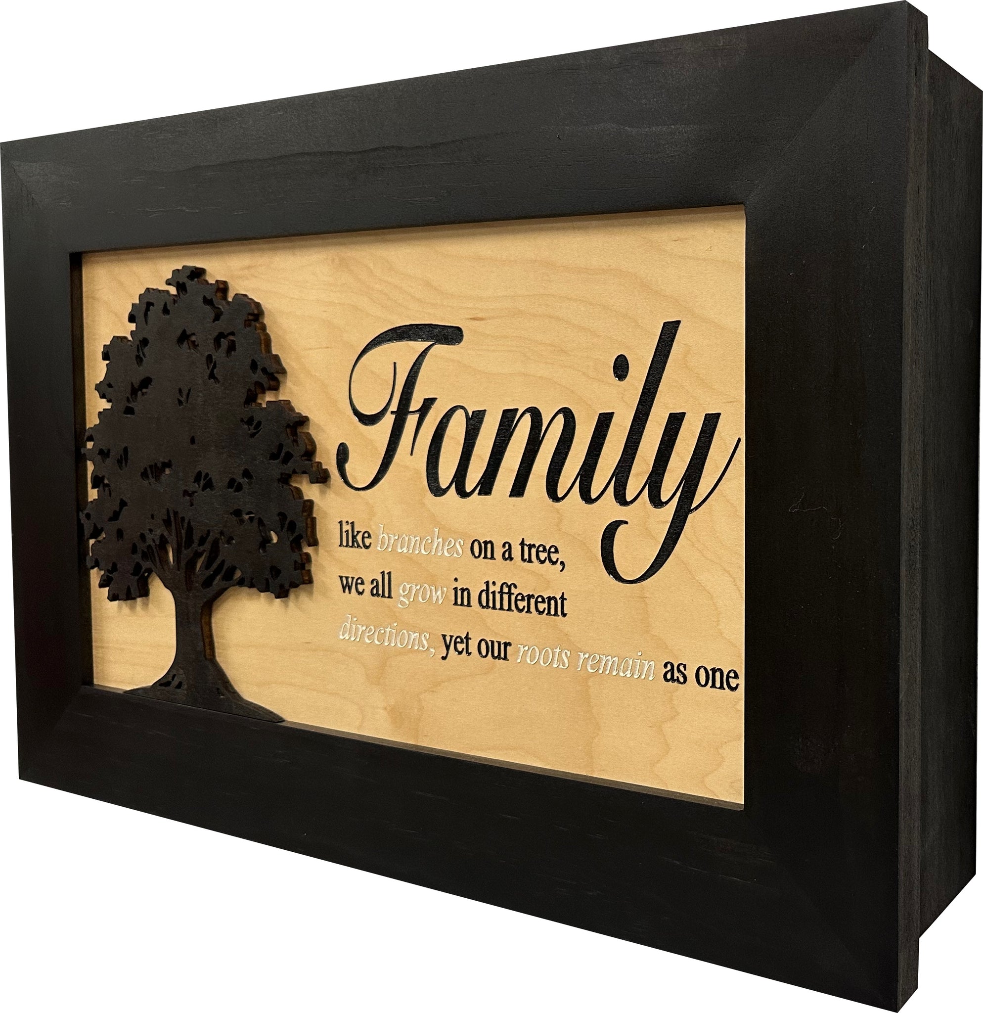 Family Branches Decorative Gun Storage Cabinet side Look