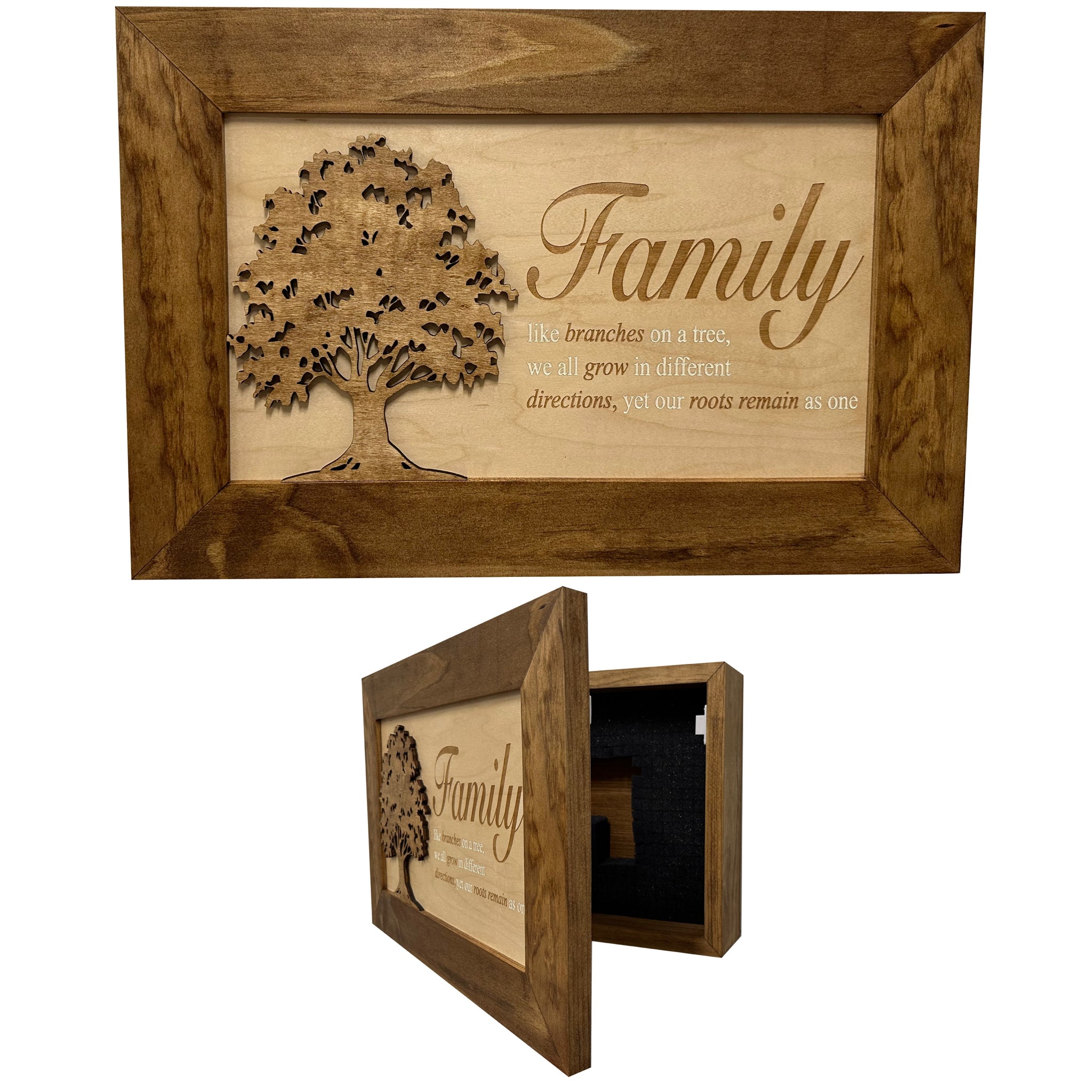 Family Branches Decorative Secured Gun Storage Cabinet