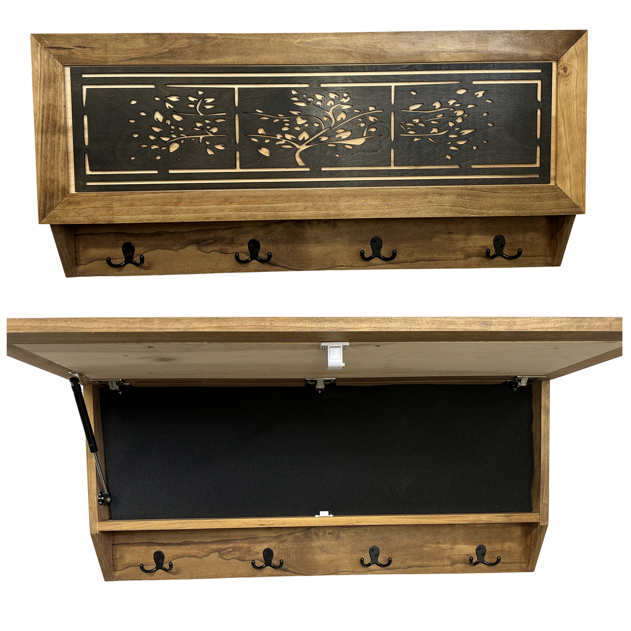 Family Tree Coat Rack Gun Concealment Large Gun Cabinets 