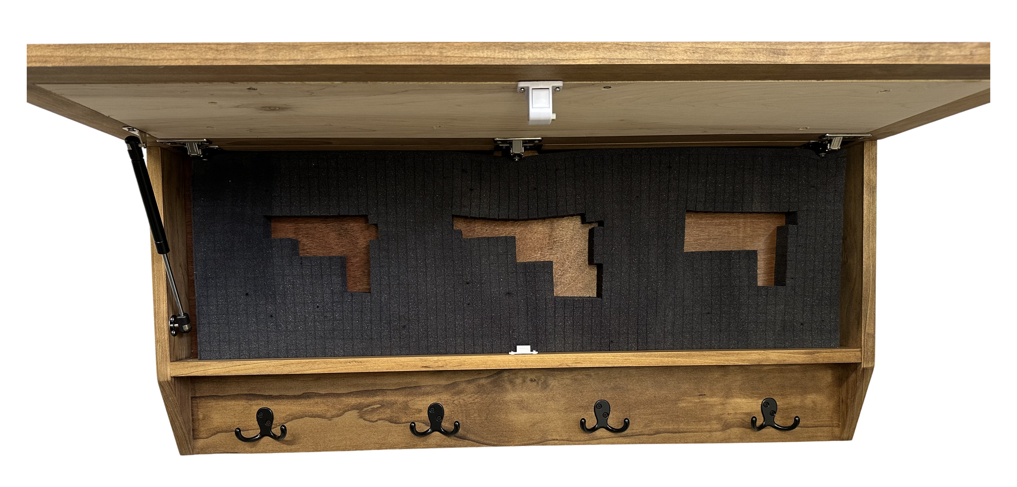 Family Tree Coat Rack Gun Concealment Large Gun Cabinets with side guns illustration