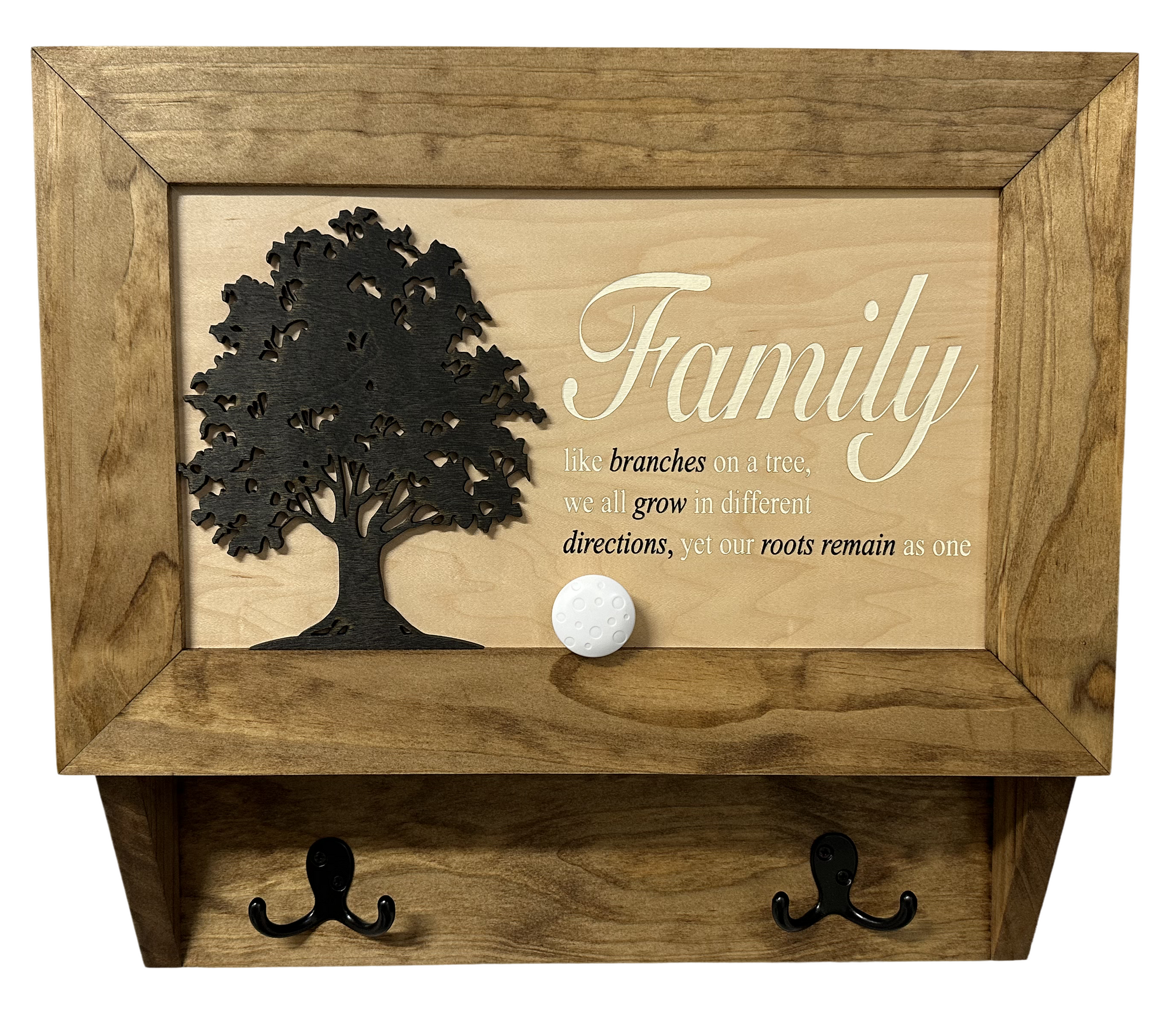 Family Tree Gun Safe Coat Rack Wooden Hidden Gun Cabinet with magnetic key