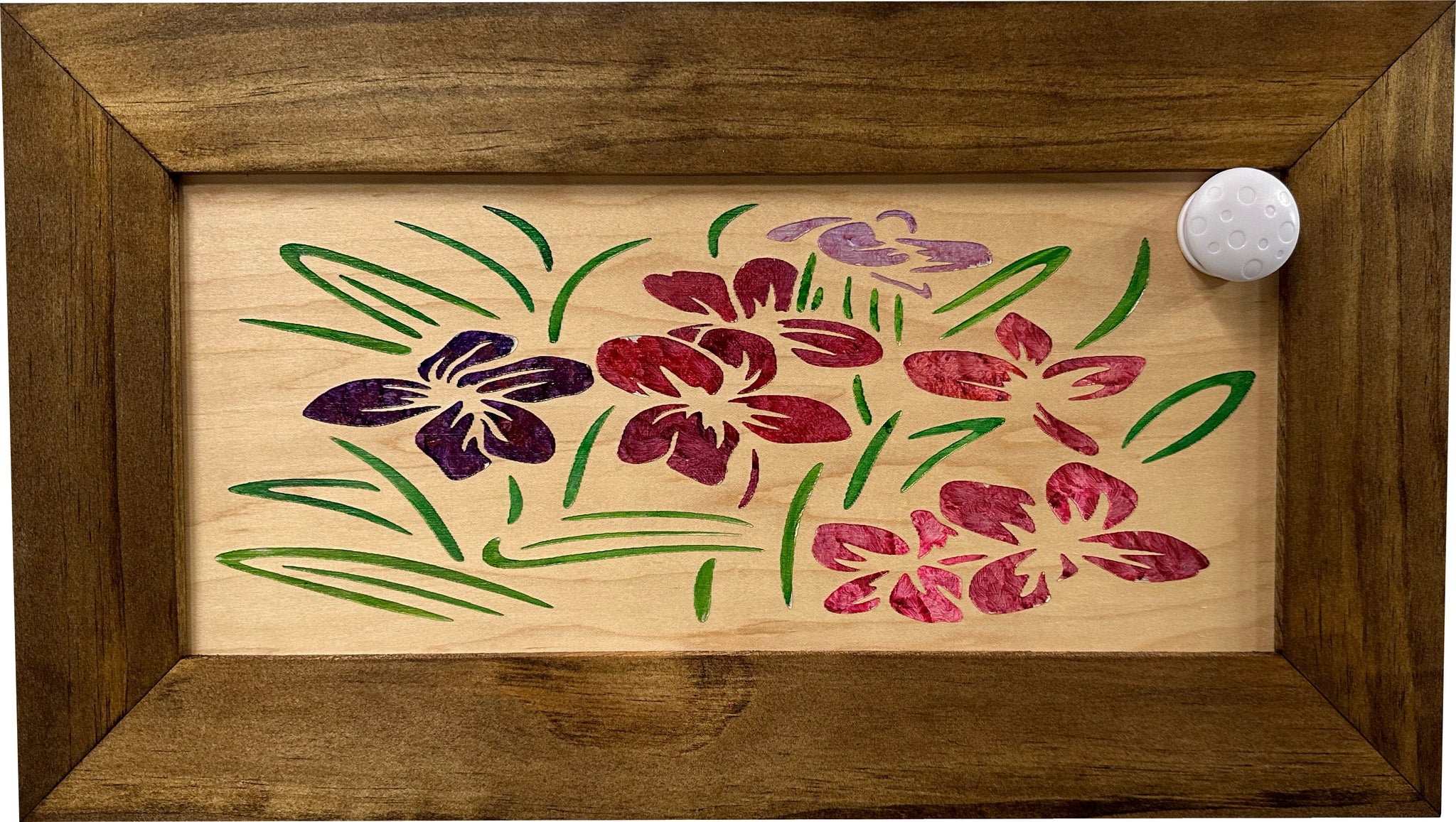 Floral Theme Hidden Gun Safe Wall Cabinet Close look