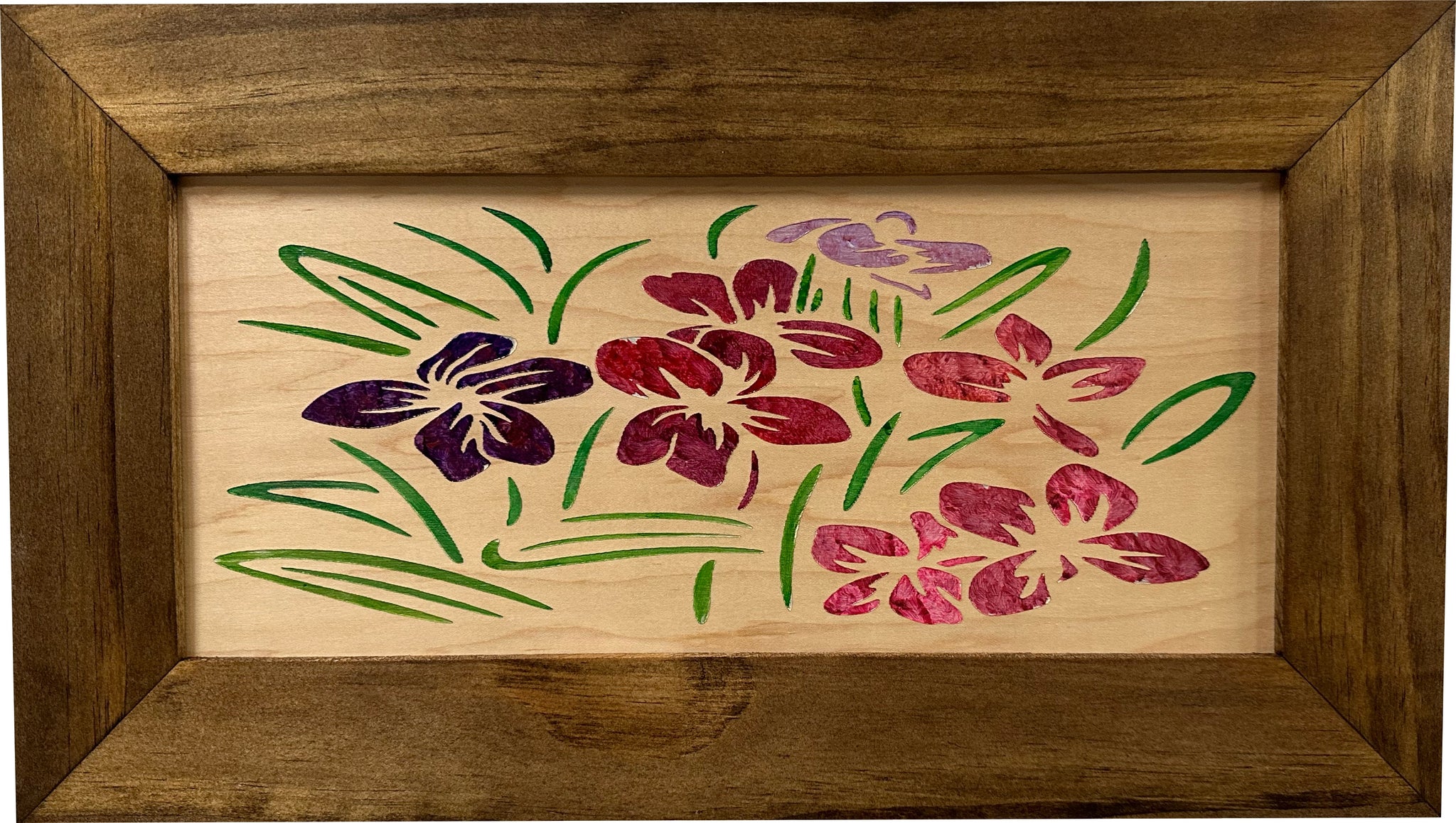 Floral Theme Hidden Gun Safe Wall Cabinet Front look