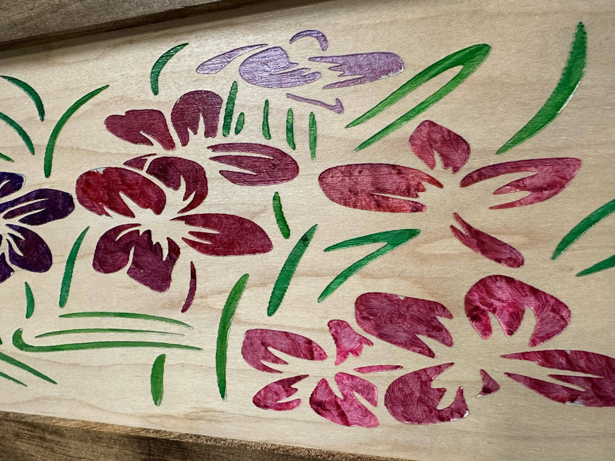 Floral Theme Hidden Gun Safe Wall Cabinet close 