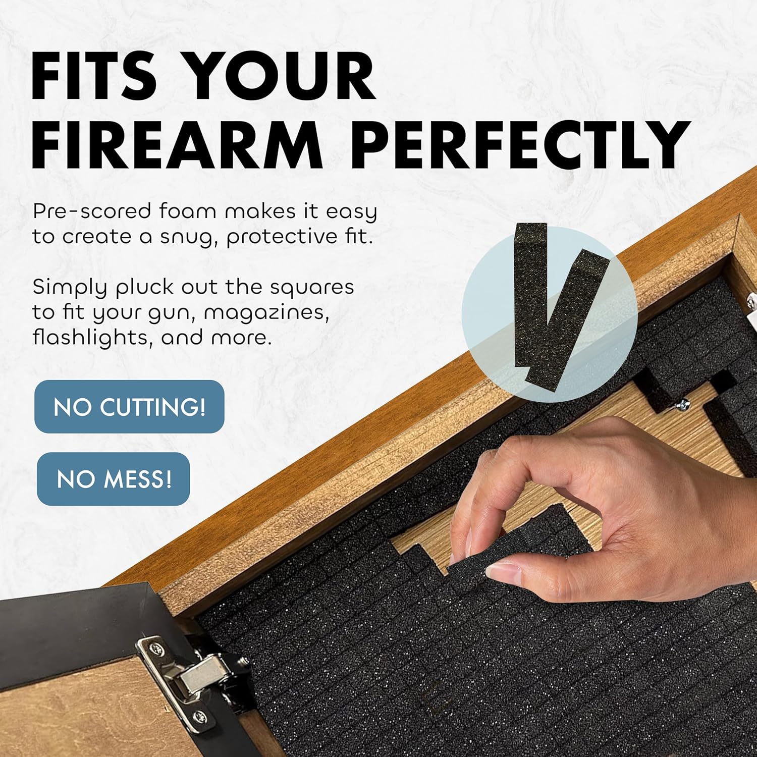 Full Armor of God Ephesians 6:10 Hidden Gun Storage Cabinet with foam fit