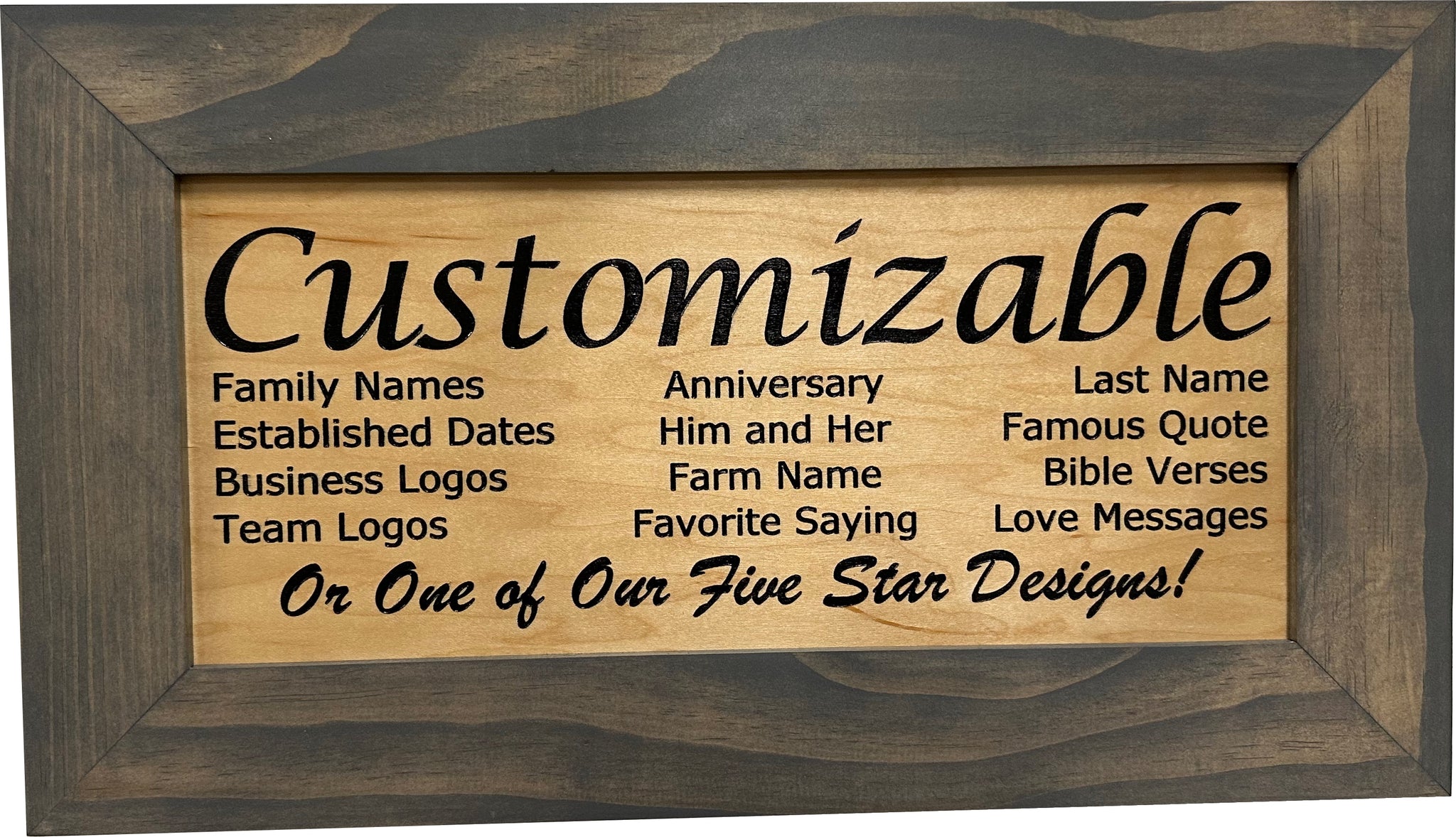 Gray & Natural Personalized Concealed Gun Cabinet