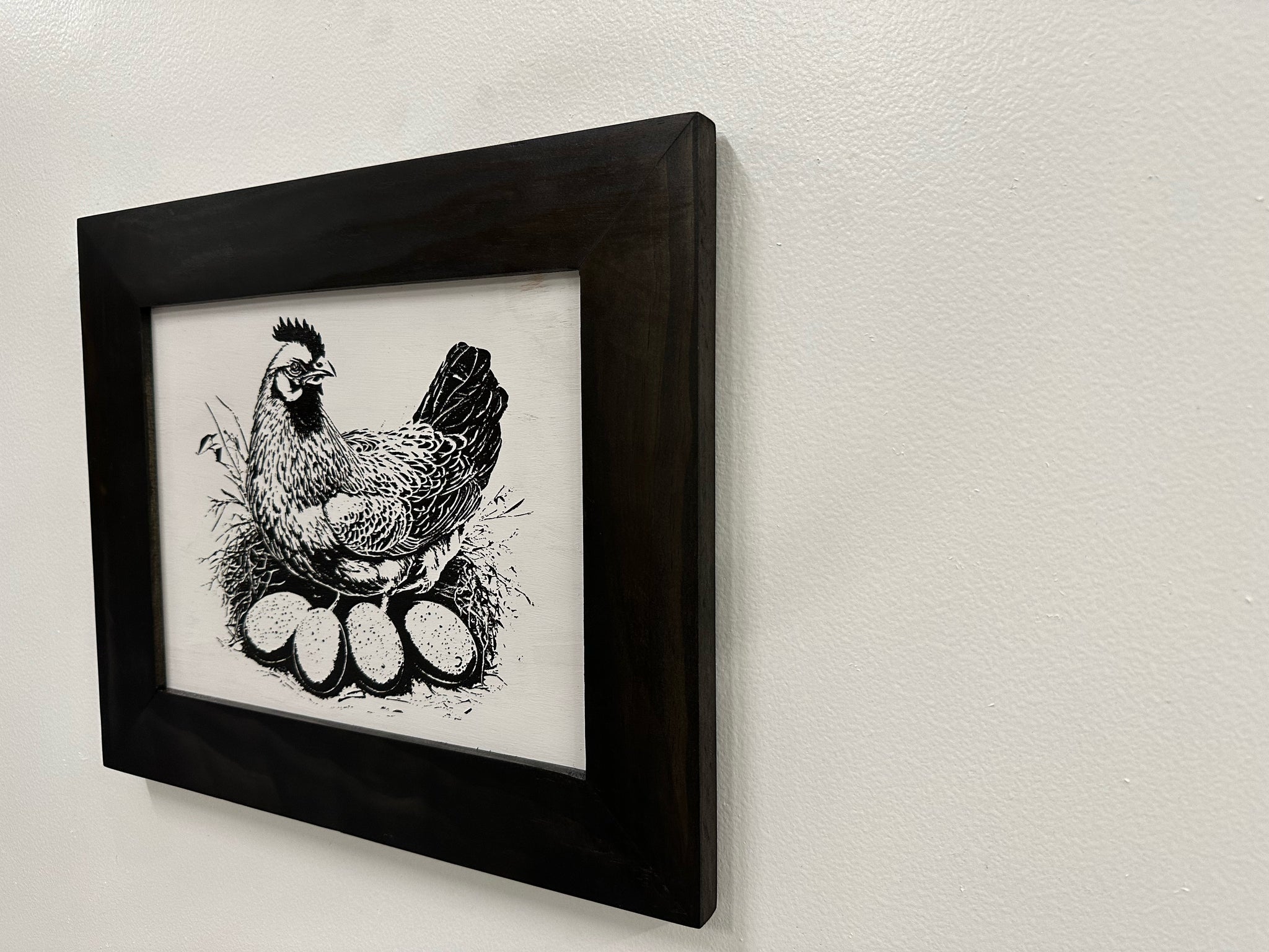 Hidden Gun Safe Recessed In Wall Farmhouse Chicken And Eggs side view