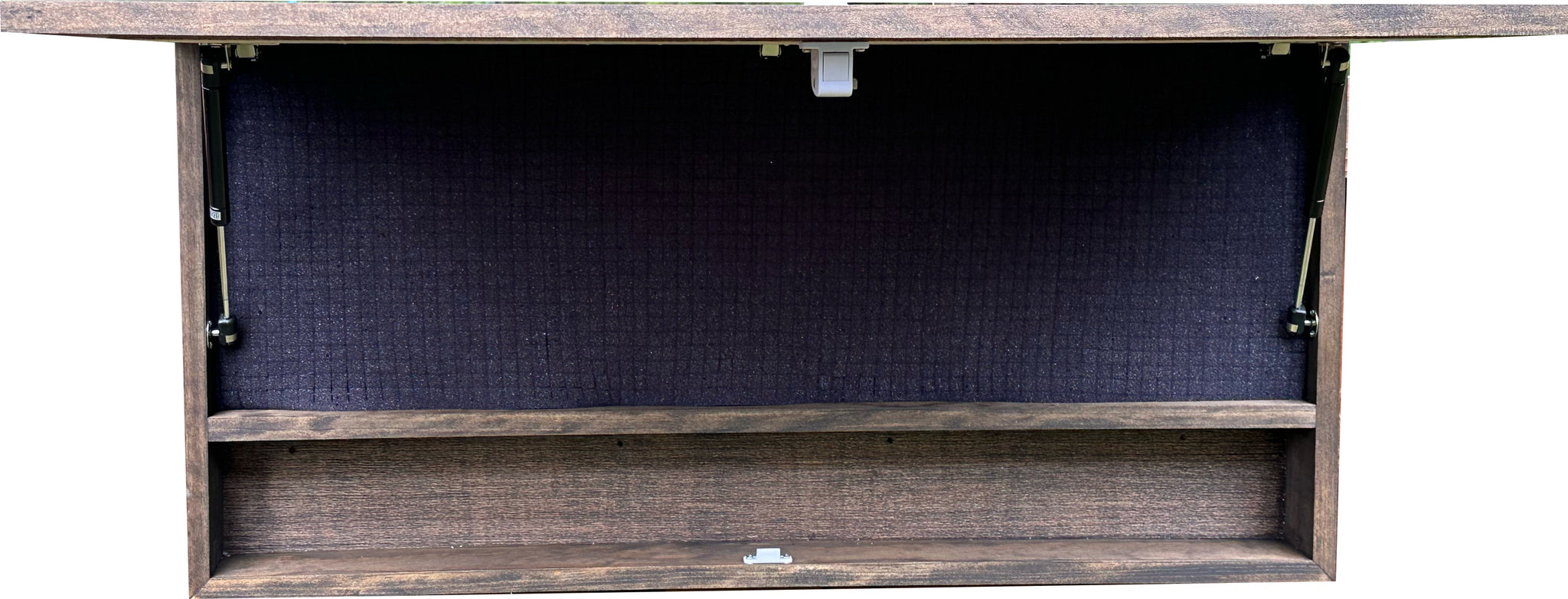 Large Deer Scene Hidden Gun Storage Cabinet with full open look