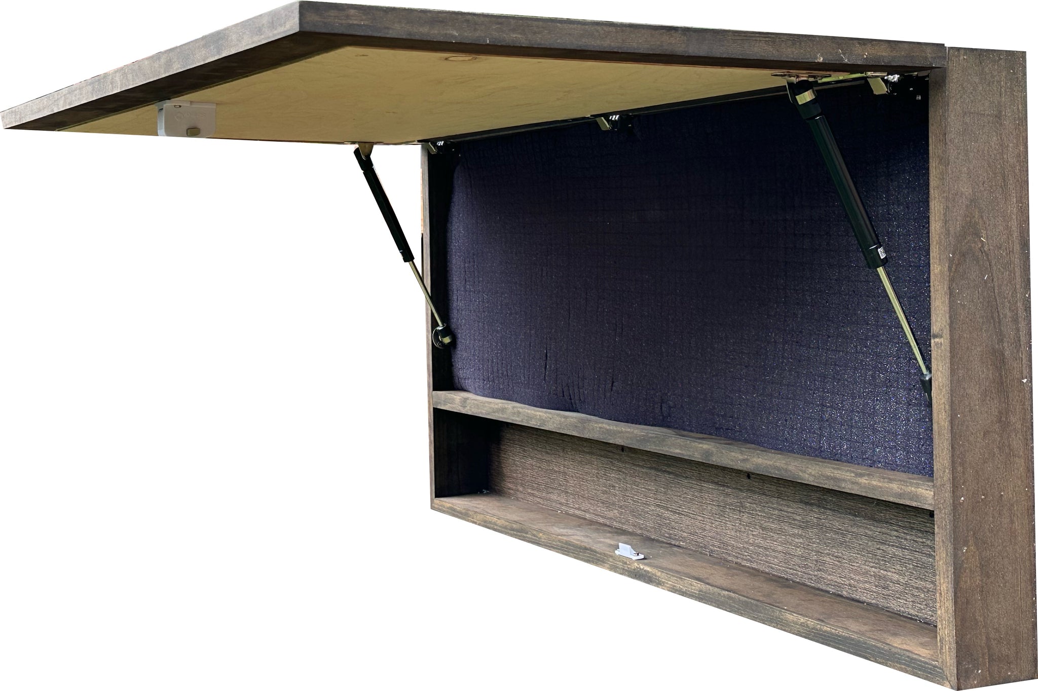 Large Deer Scene Hidden Gun Storage Cabinet with side open view