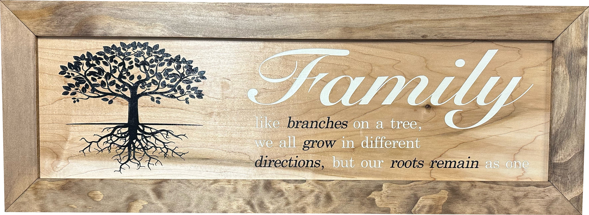 Large Hidden Gun Storage Cabinet with Family Tree Design with close view