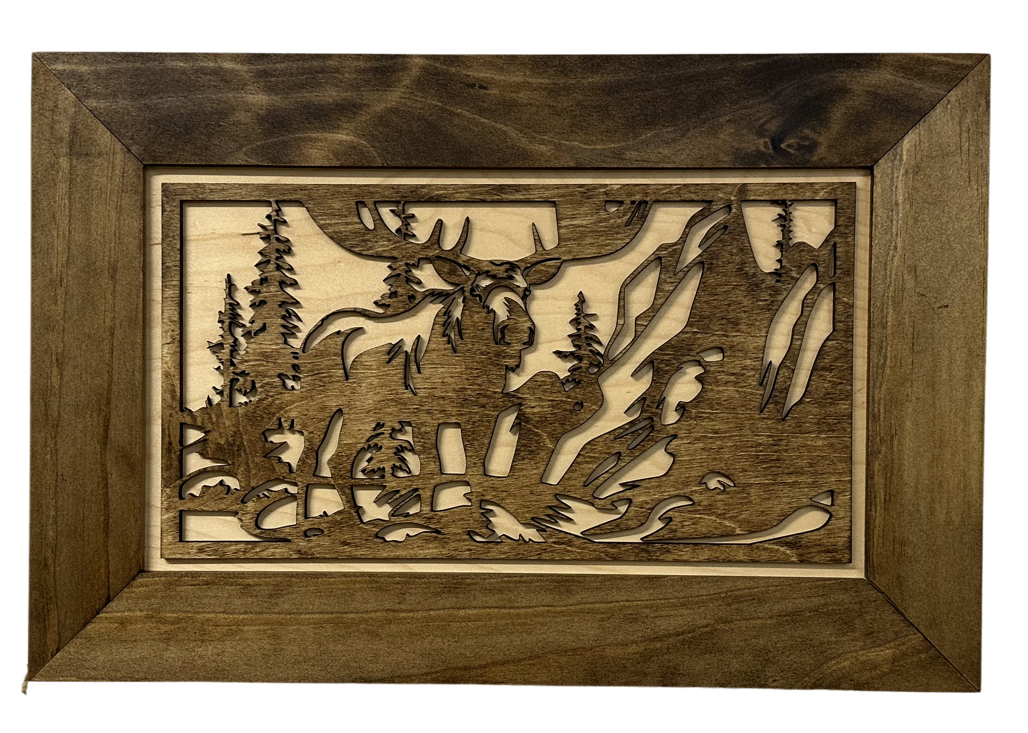 Moose in the Woods Gun Concealment Furniture front view