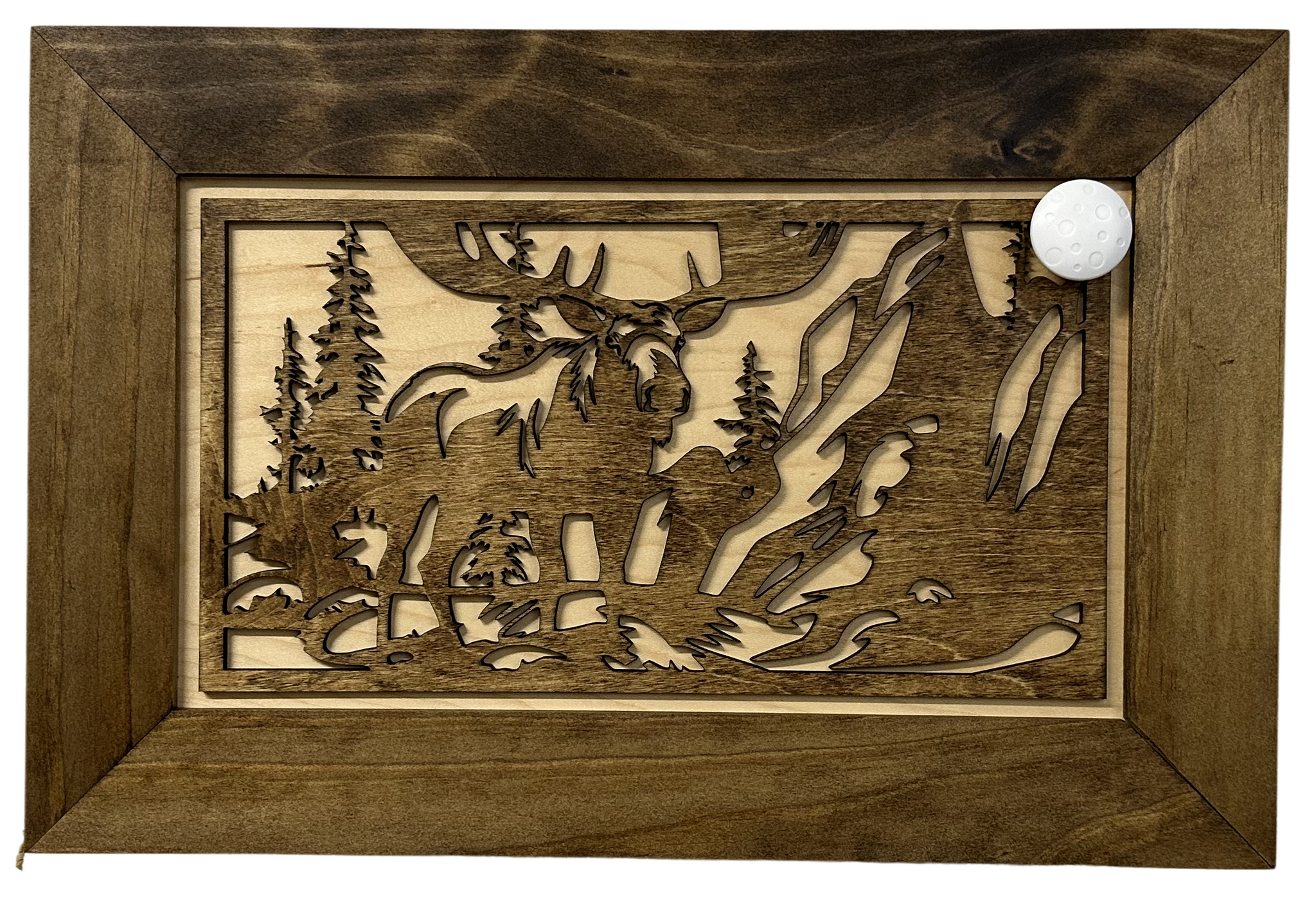 Moose in the Woods Gun Concealment Furniture with magnetic key