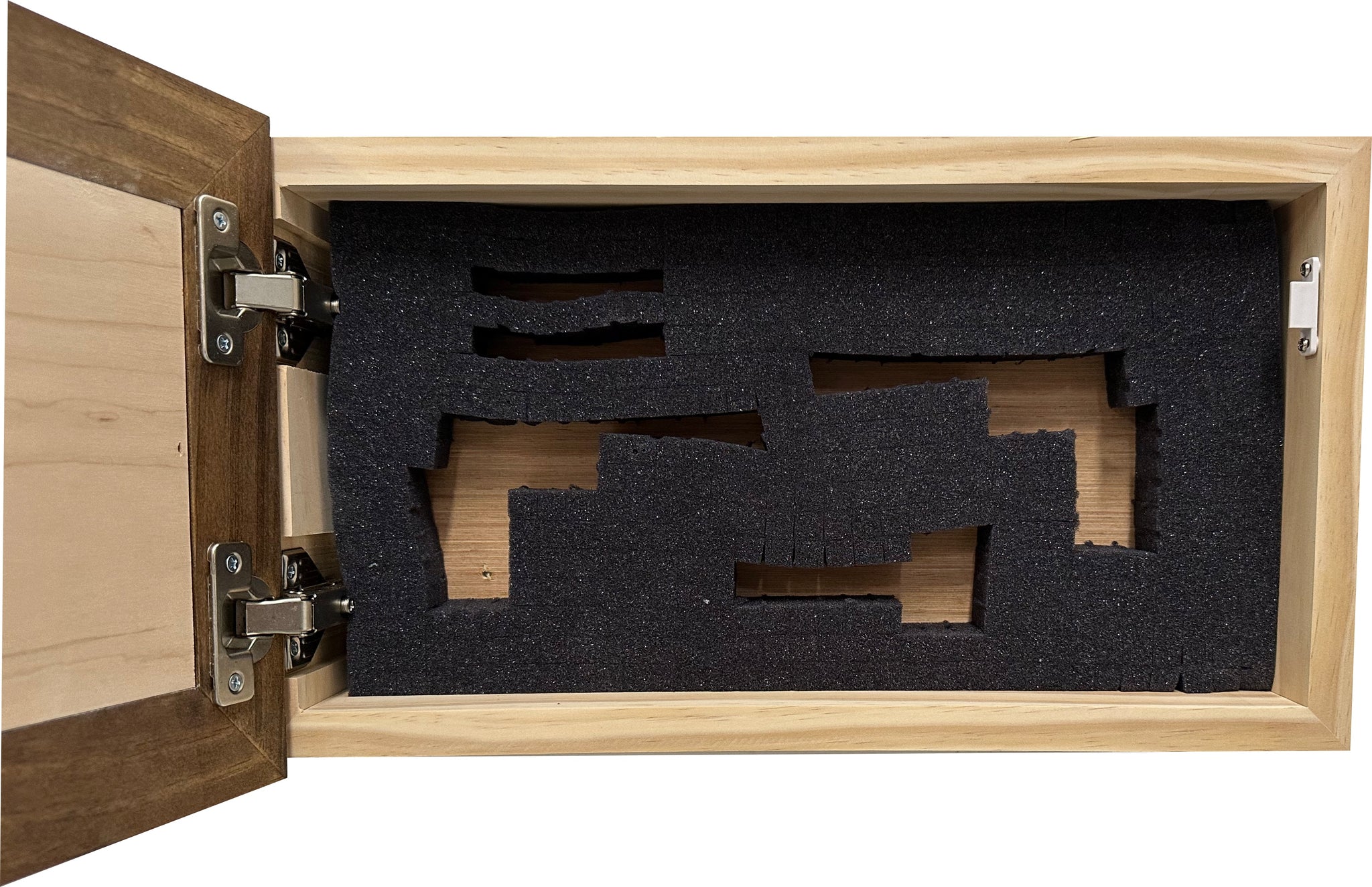 Provincial & Natural Custom Hidden Gun Cabinet full open