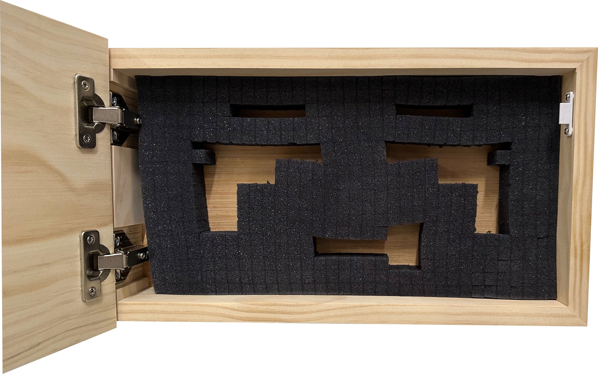 Red & Blue American Flag Try That In A Small Town Gun Cabinet full open