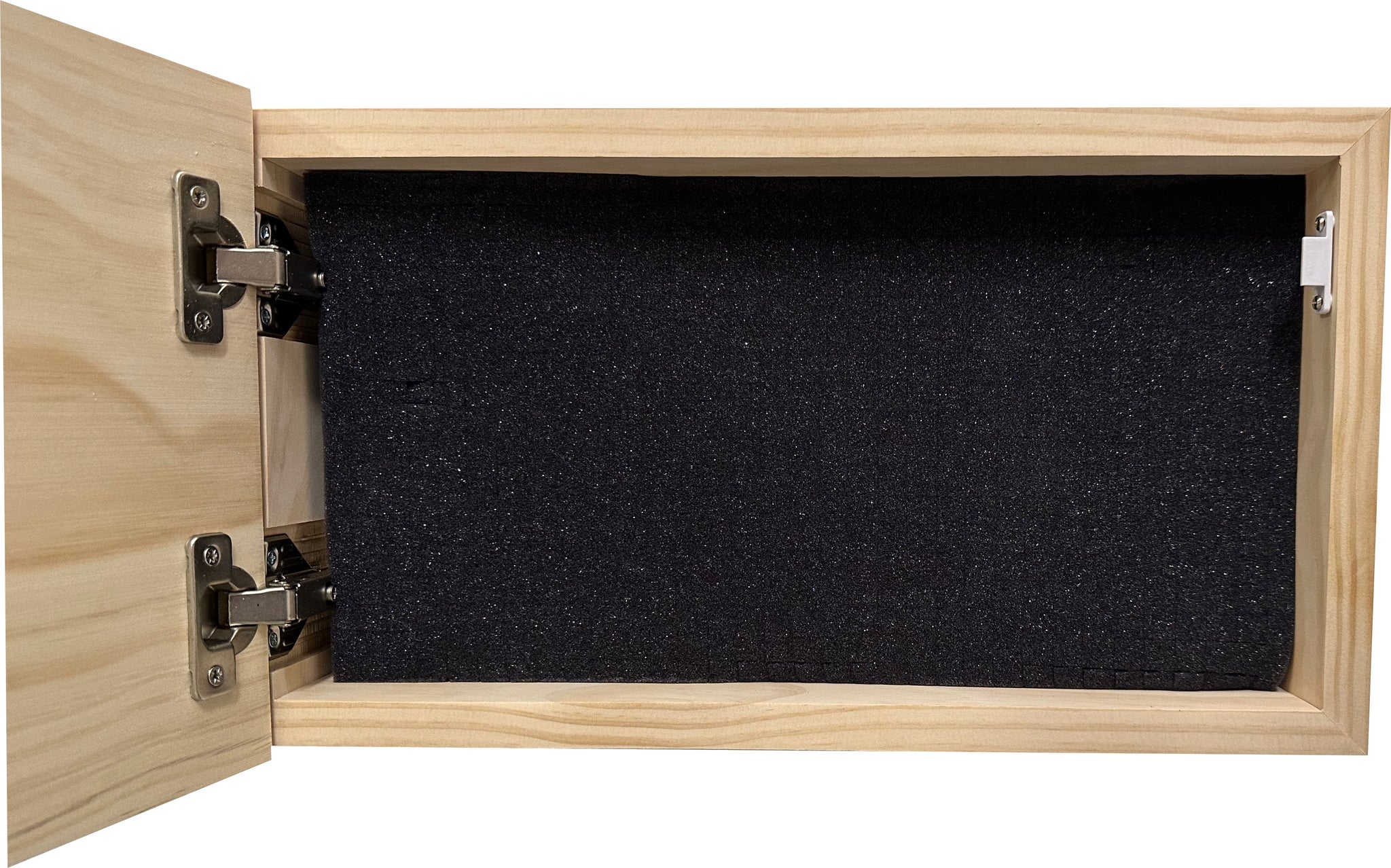 Red & Blue American Flag Try That In A Small Town Gun Cabinet full open look