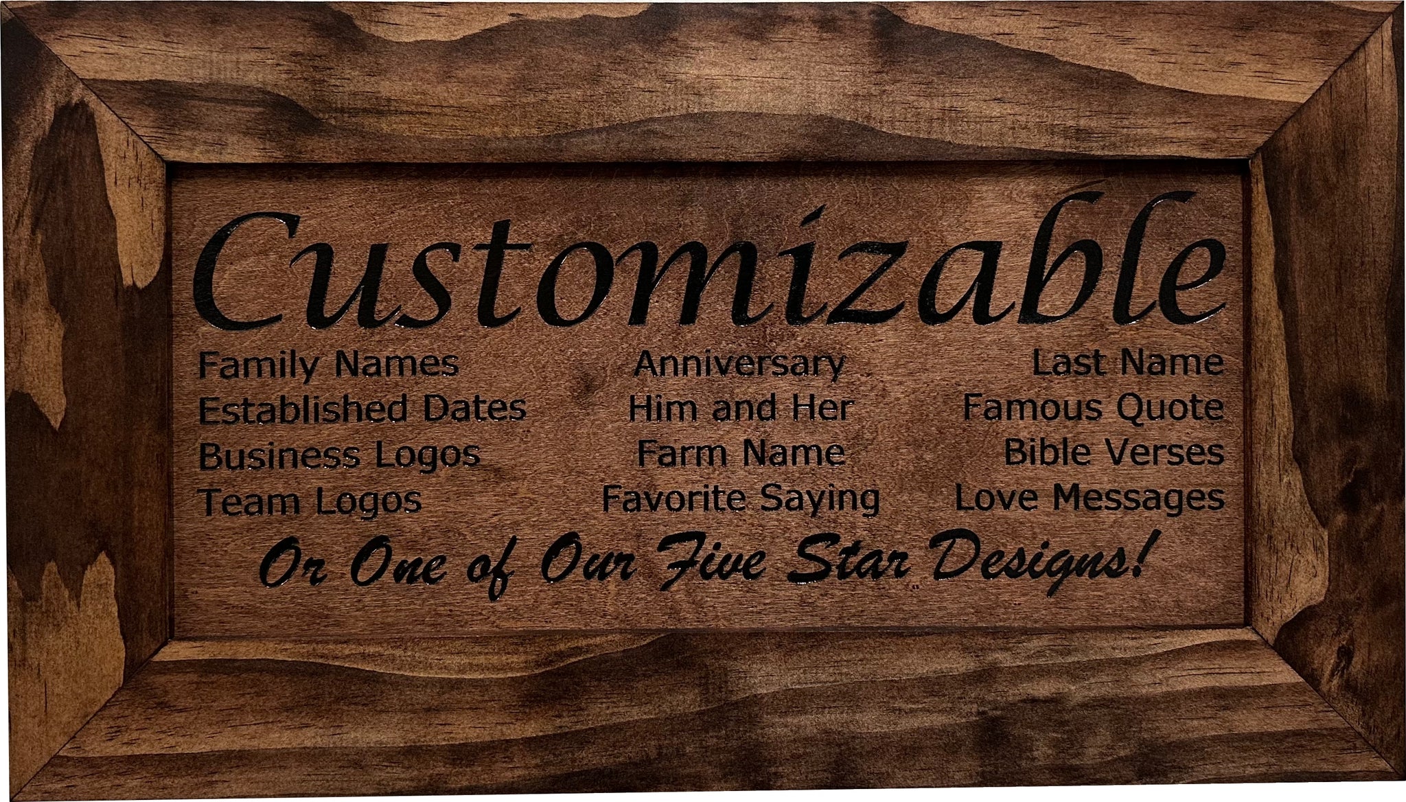 Red Mahogany Customizable Hidden Gun Safe Wall Decor