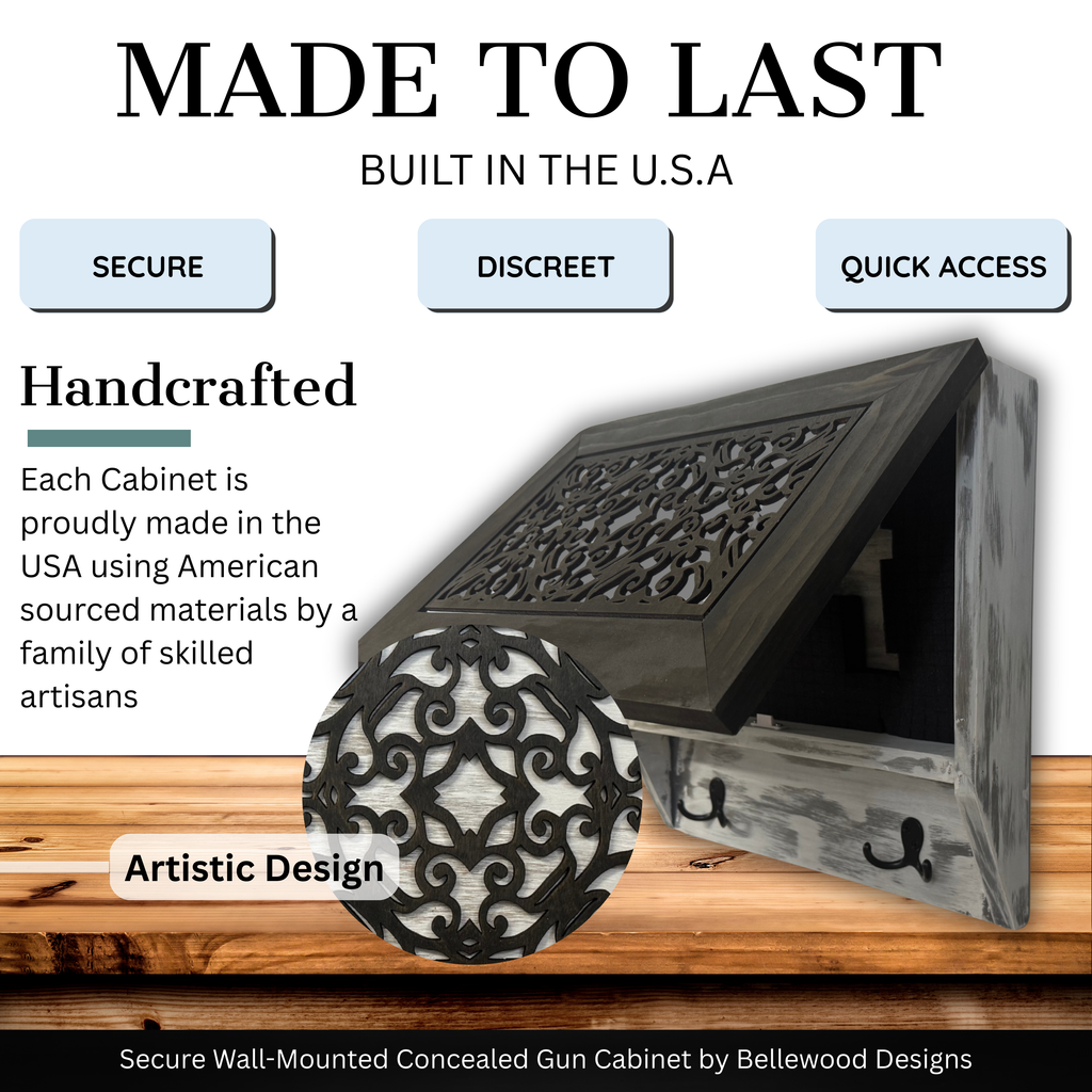Buy Rustic Diamond Hidden Gun Cabinet Concealment ...