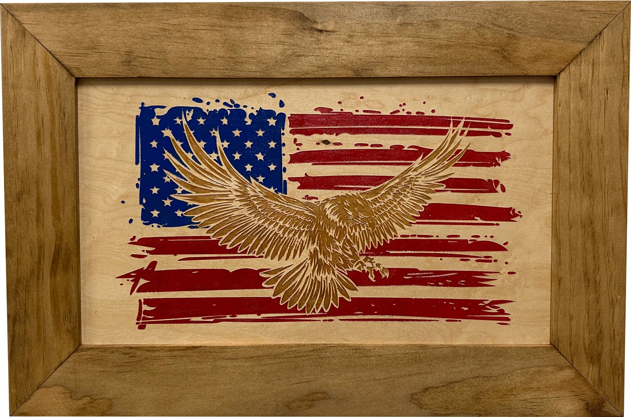 Shop Bald Eagle & American Flag Wall-Mounted Secure Gun Cabinet