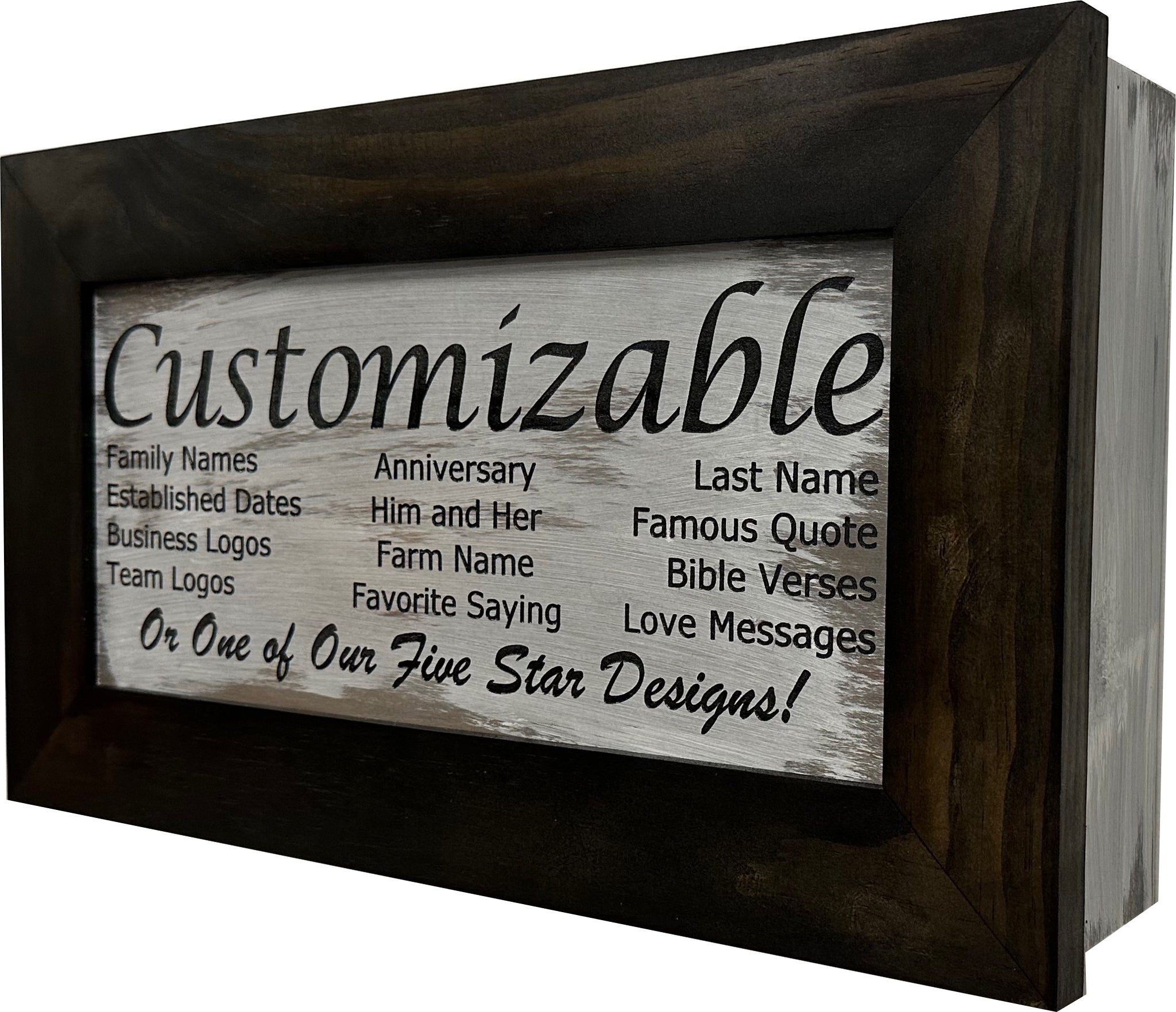 Shop Distressed Personalized Concealed Hidden Gun Cabinet