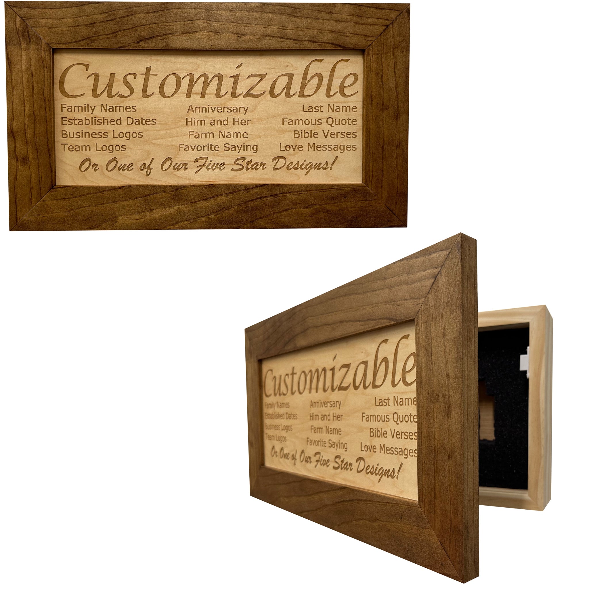 Shop Early American and Natural Personalized Gun Cabinet