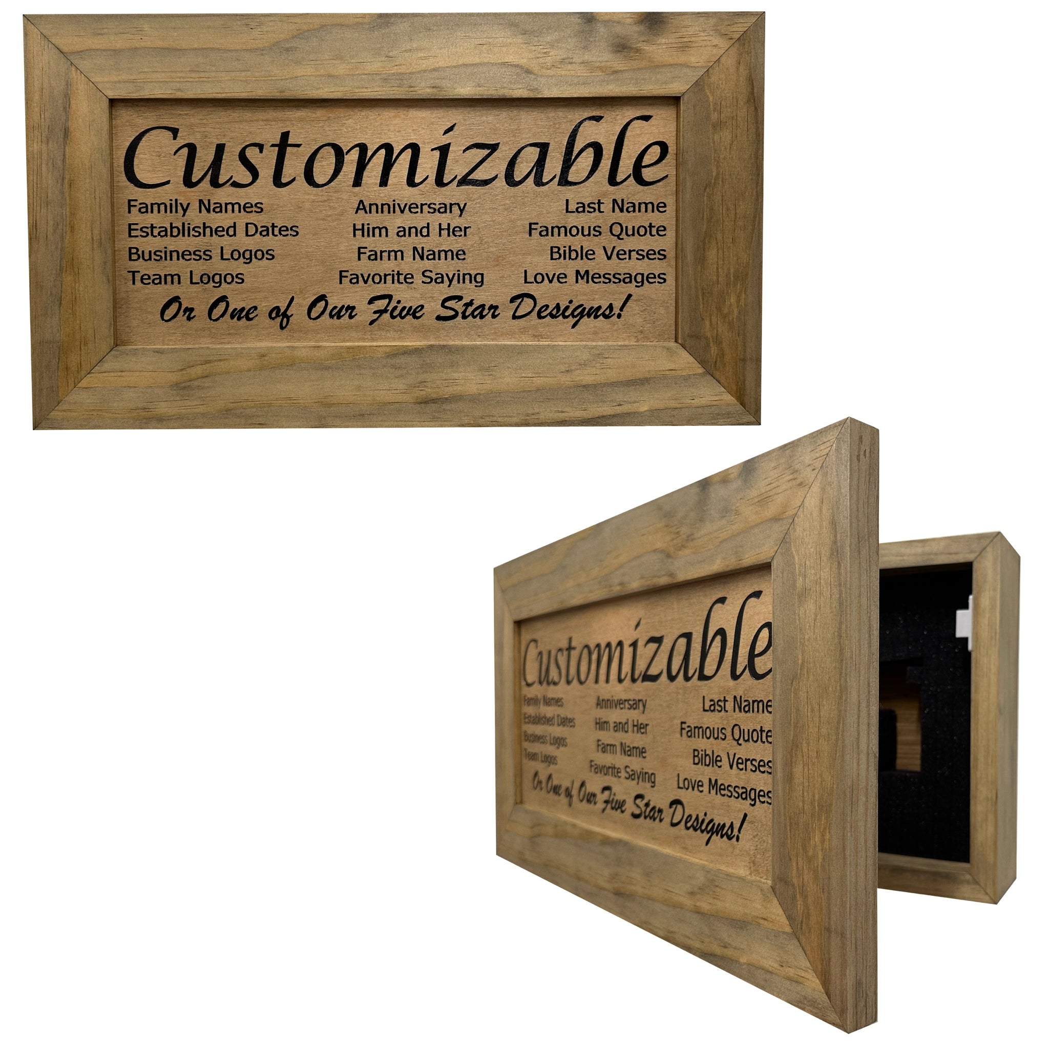 Shop Ebony Customizable Hidden Gun Safe Wall Decoration
