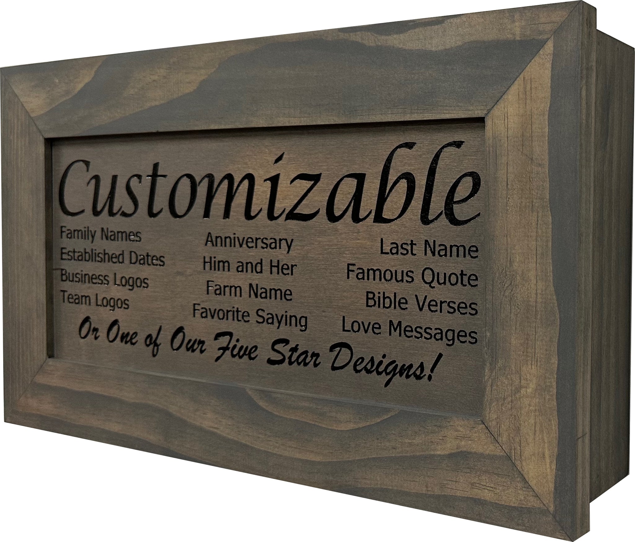Shop Gray Customizable Hidden Gun Safe Wall Decoration Close View